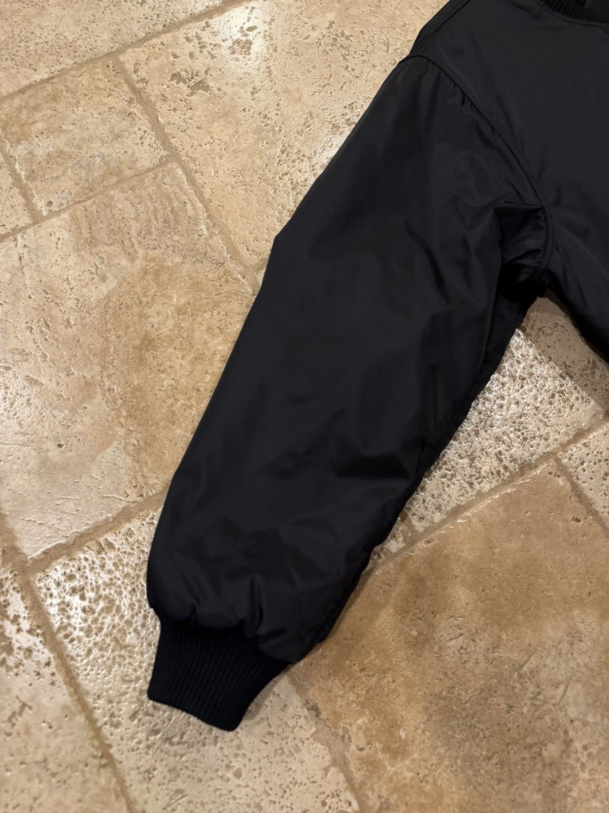Prada Prada Re-Nylon Triangle Logo Black Bomber Jacket Size US M / EU 48-50 / 2 - 9 Thumbnail