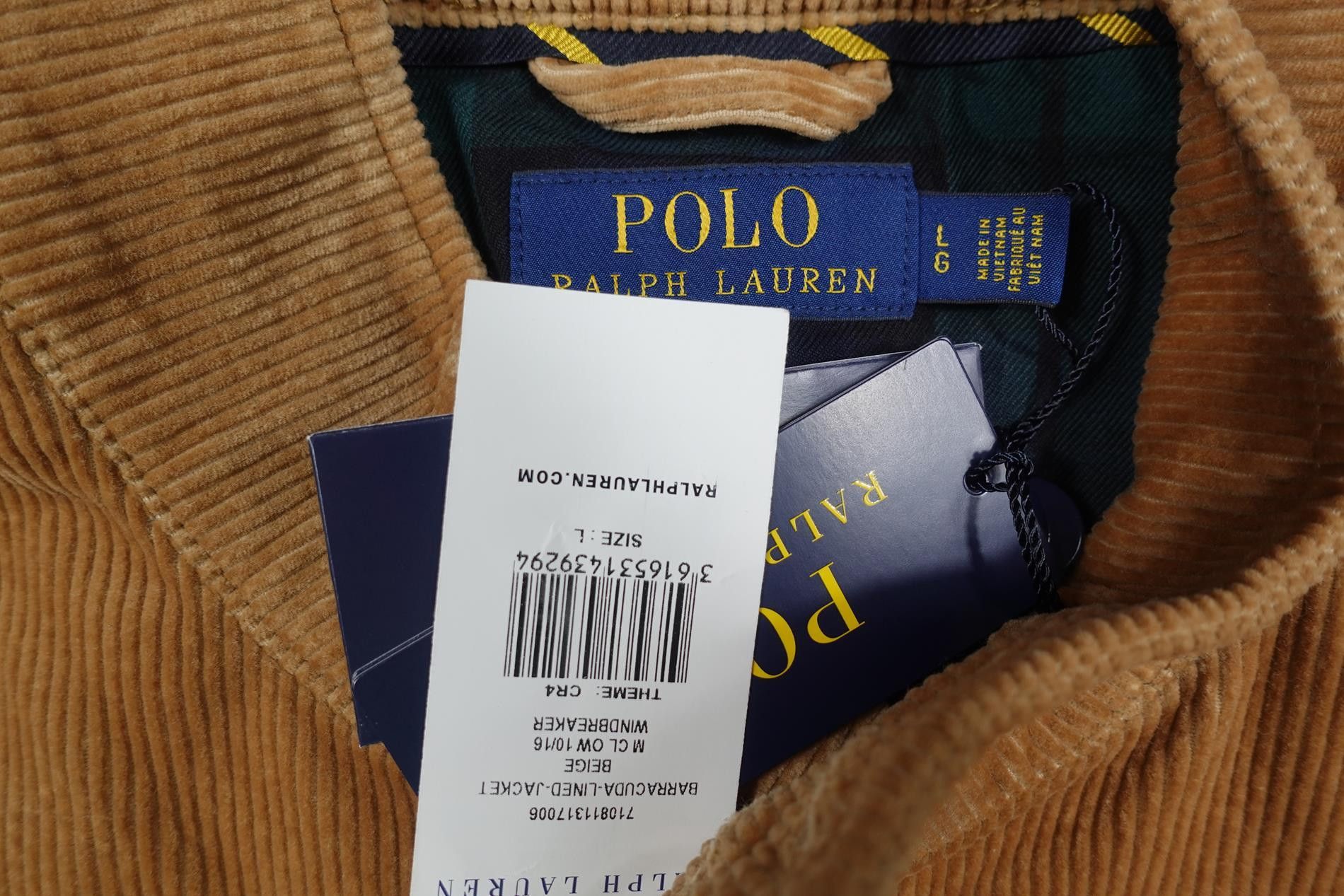 Polo Ralph Lauren Polo Ralph Lauren Jacket Bomber Barracuda Corduroy NWT L Size US L / EU 52-54 / 3 - 3 Thumbnail