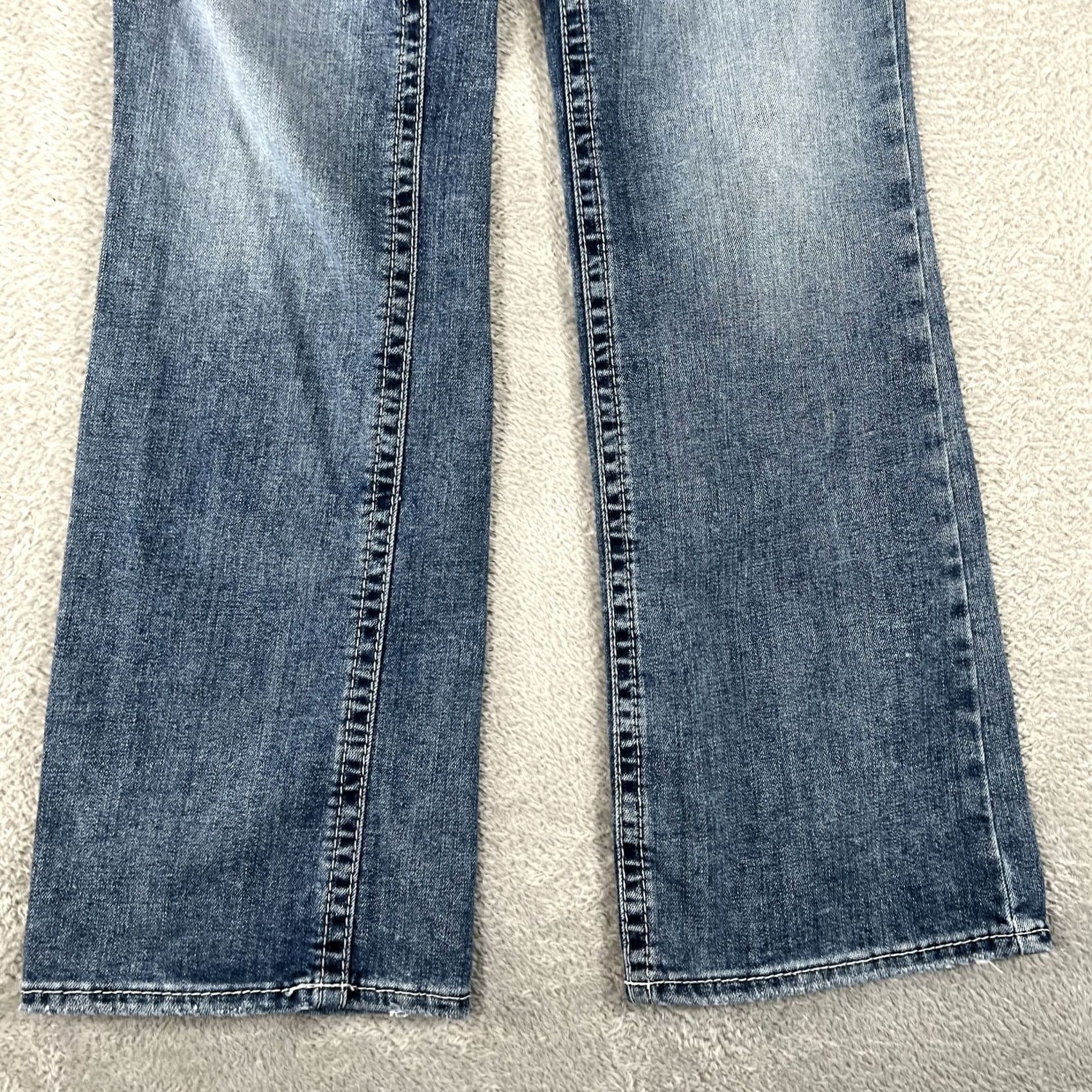 Silver Jeans Co. Silver Jeans Britt Slim Boot Denim Pants Womens 27x31 Mid Rise Stretch Blue Size 27" / US 4 / IT 40 - 5 Thumbnail