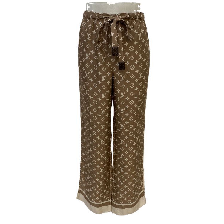 Louis Vuitton Louis Vuitton Monogram Silk Pants Size 38 Size 26" / US 2 / IT 38 - 1 Thumbnail