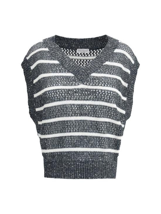 Brunello Cucinelli BRUNELLO CUCINELLI Women Sweater MCO558902 CAS74 BLUE Size XL / US 12-14 / IT 48-50 - 1 Thumbnail