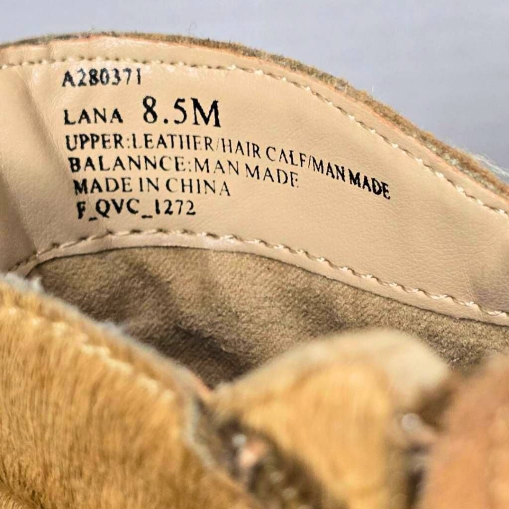 Halston H by Halston Lana Tan Suede Calf Hair Ankle Boots Women's 8. Size US 8.5 / IT 38.5 - 7 Thumbnail