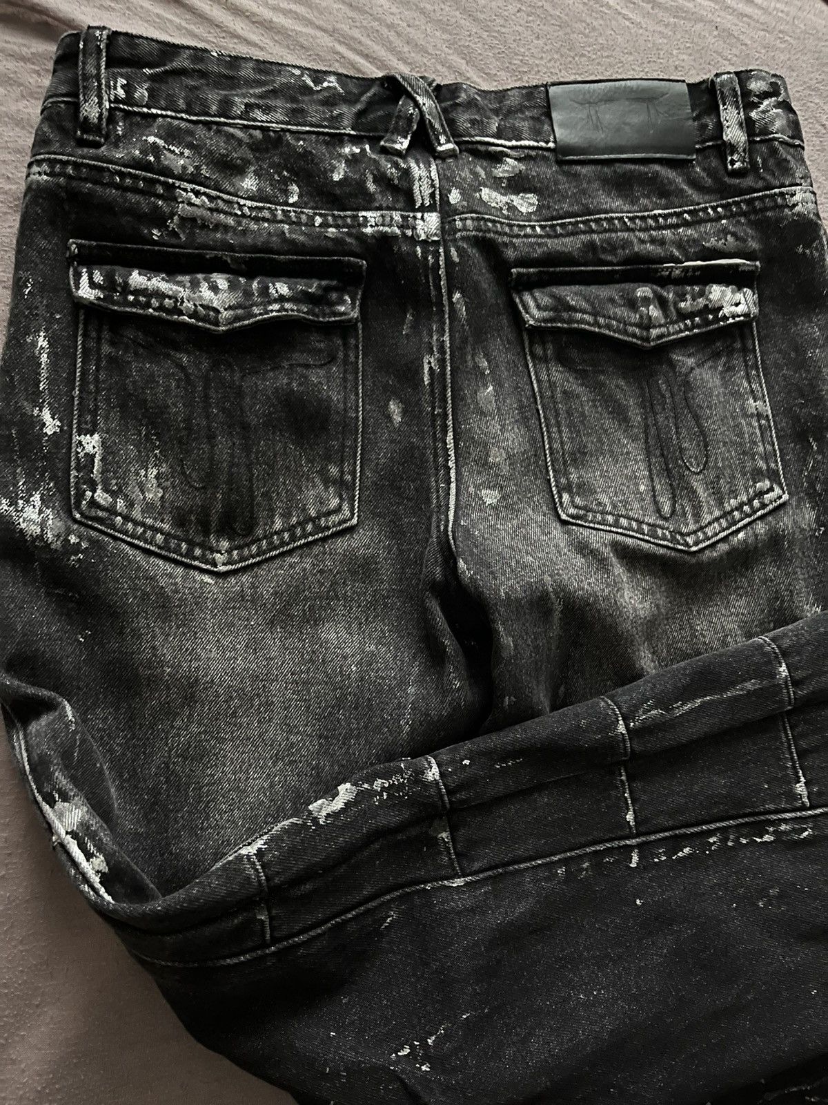 Other lamentist flared jeans in silver waxed asphalt grey denim Size US 30 / EU 46 - 4 Thumbnail