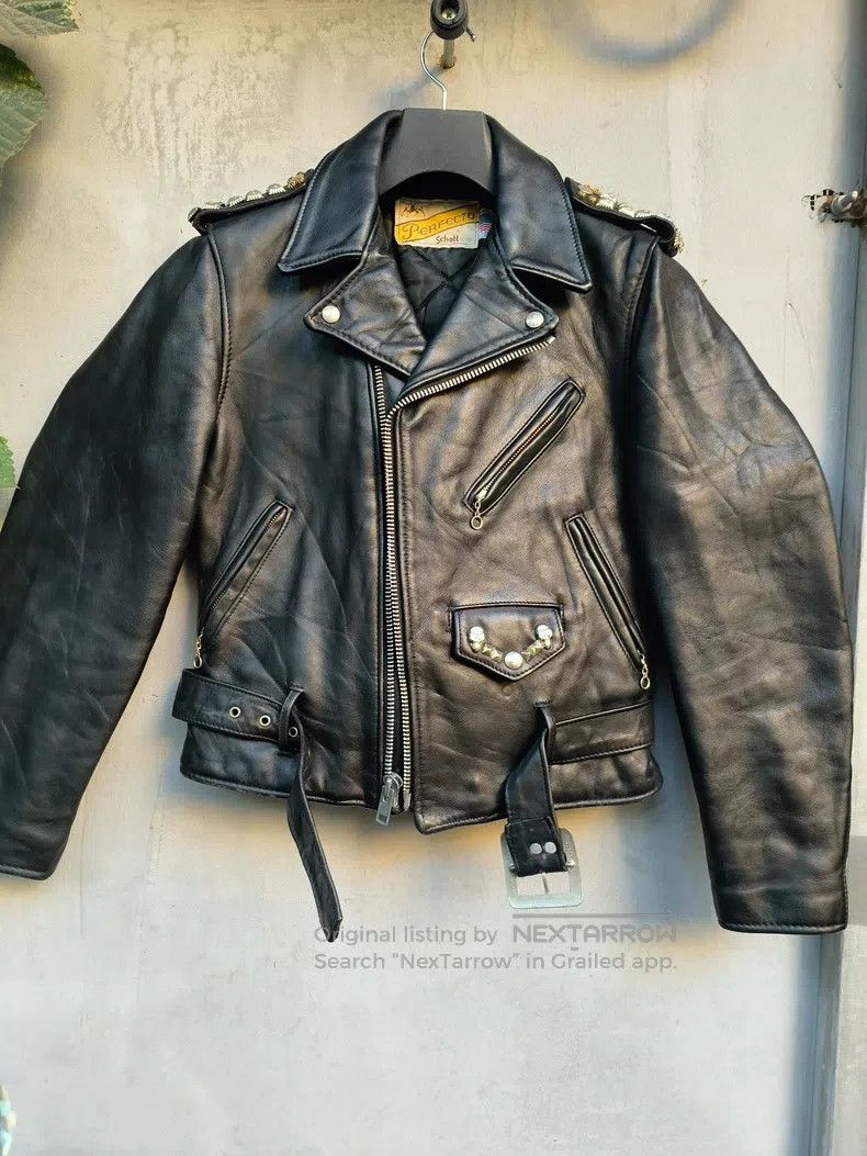 Schott Schott 613 cable-stayed locomotive leather coat Size US XXS / EU 40 - 1 Thumbnail