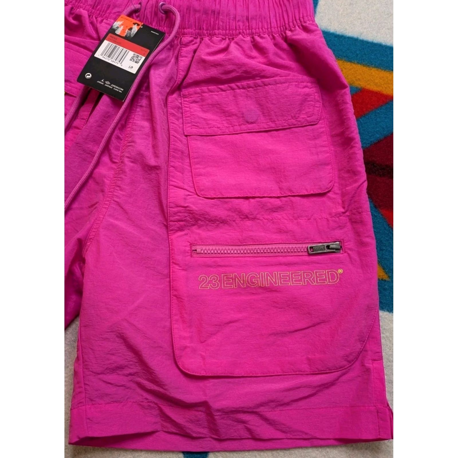 Nike Nike Air Jordan Utility Shorts Large Pink CN7298-623 Gym Training Mens Size US 33 - 2 Thumbnail