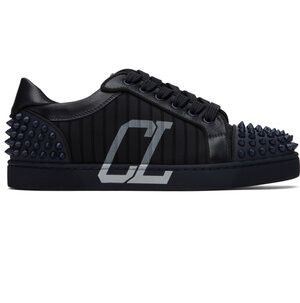 image of Christian Louboutin Navy And Black Seavaste 2 Versimax Sneakers, Men's (Size 10)