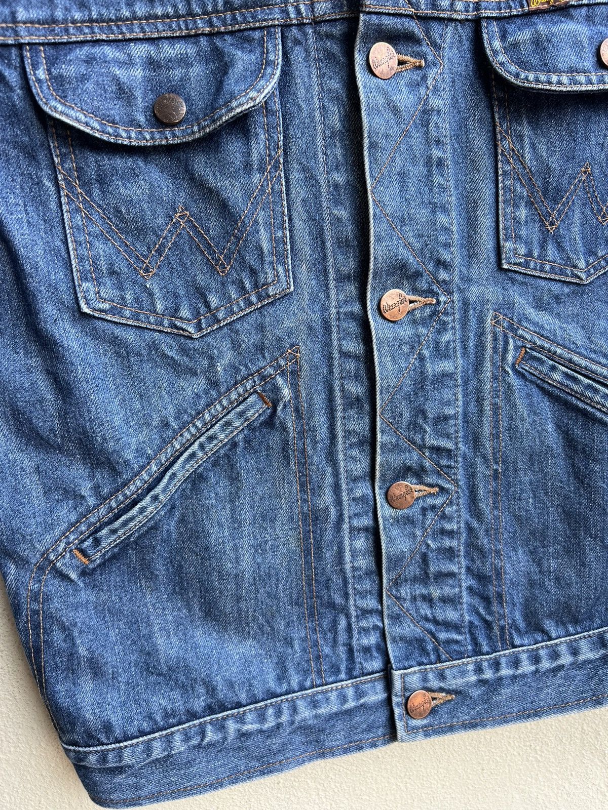 Vintage Vintage 90s Wrangler 4 Pocket Denim Jacket Size US M / EU 48-50 / 2 - 9 Thumbnail