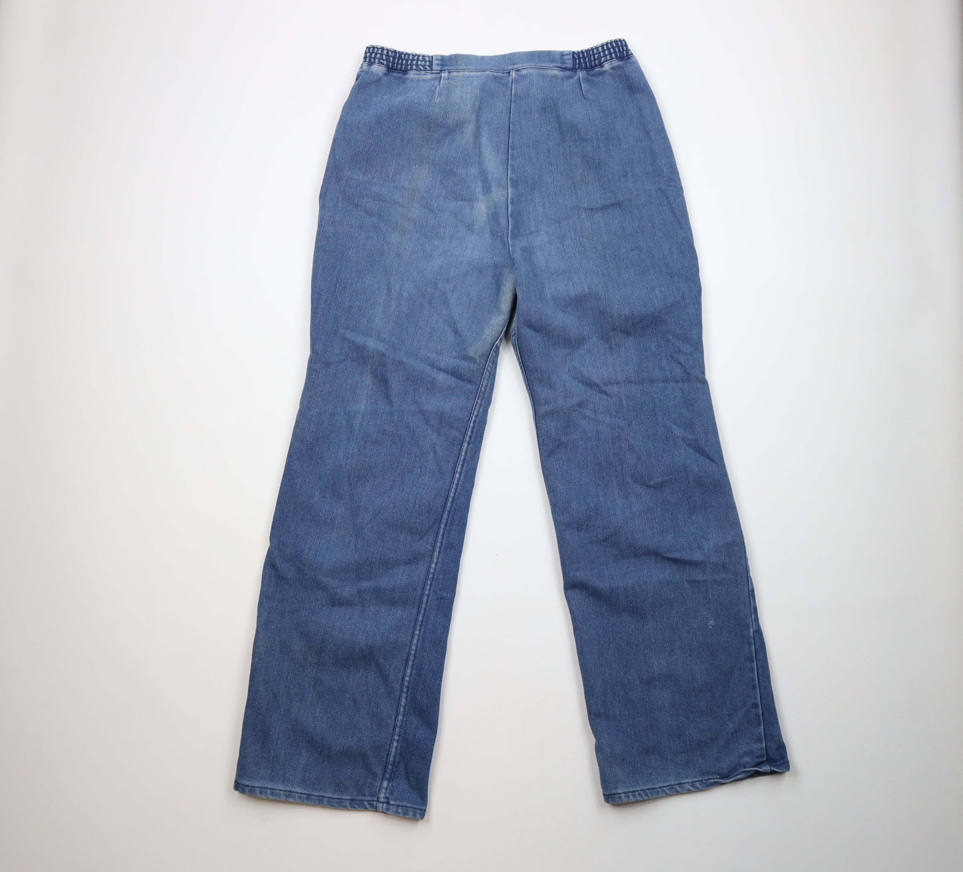 Vintage × Wrangler Vintage 70s Wrangler Wide Leg Bell Bottoms Jeans Blue USA Size US 34 / EU 50 - 9 Thumbnail