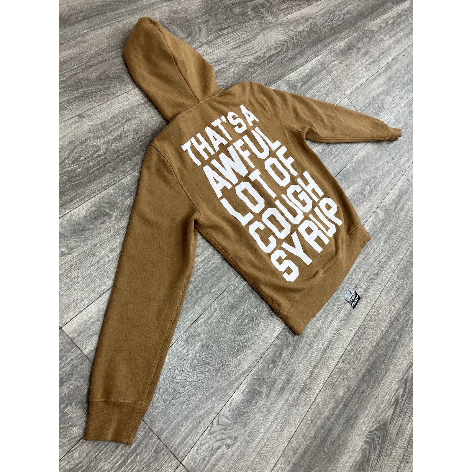 Awful Lot of Cough Syrup Awful Lot Of Cough Syrup Zip Up Hoodie ' Brown ' | NEW! Size US L / EU 52-54 / 3 - 10 Thumbnail