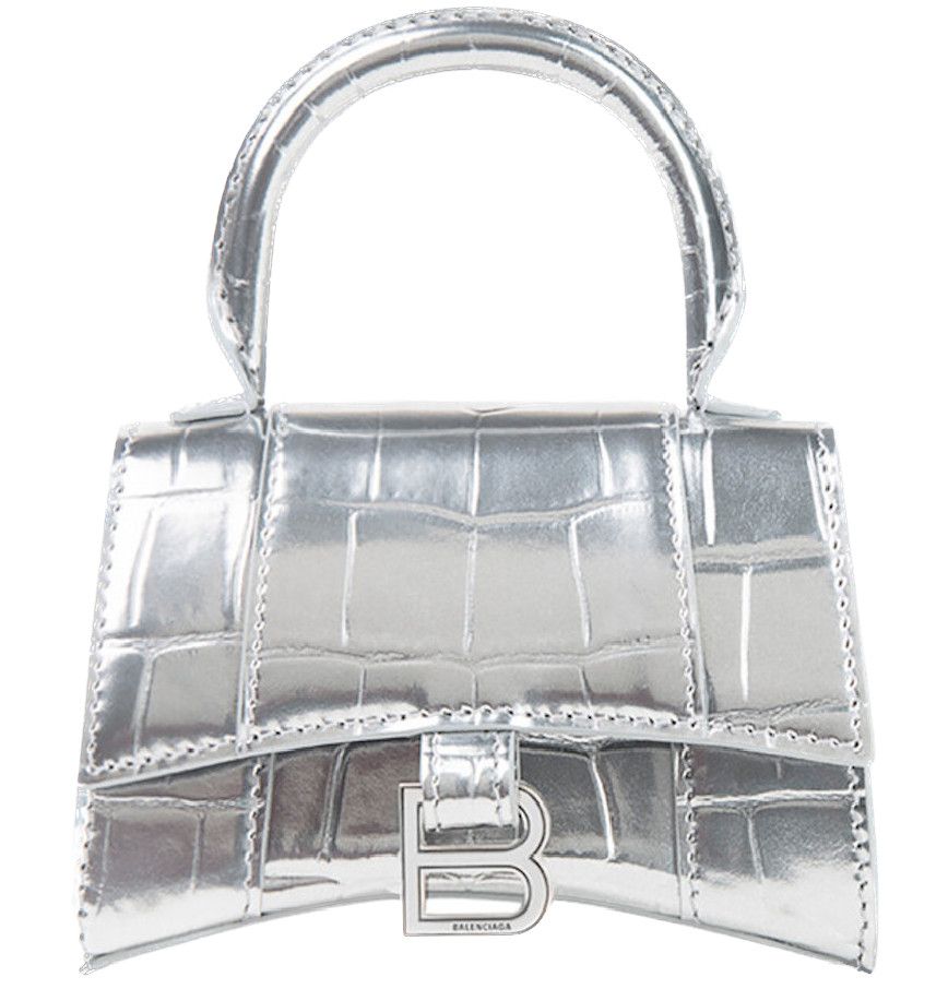 Balenciaga o1tr1nto0525 Size: OS / Metallized Crocodile Embossed Bag Size ONE SIZE - 2 Thumbnail