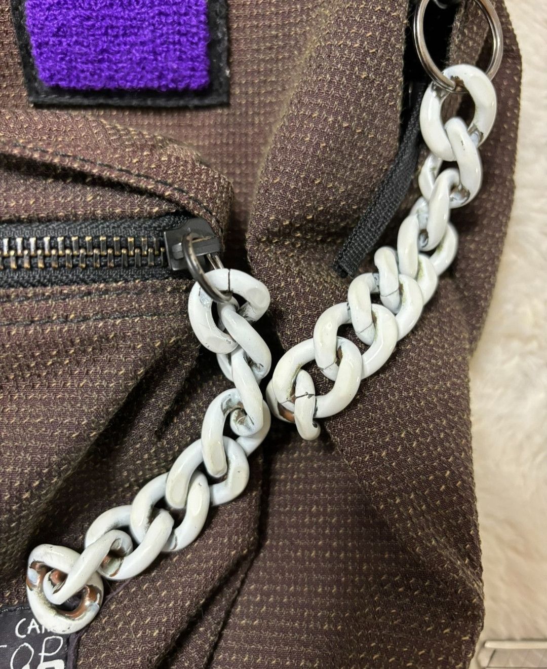 Raf Simons Raf Simons Eastpak Flocked R Chain Bag | Grailed