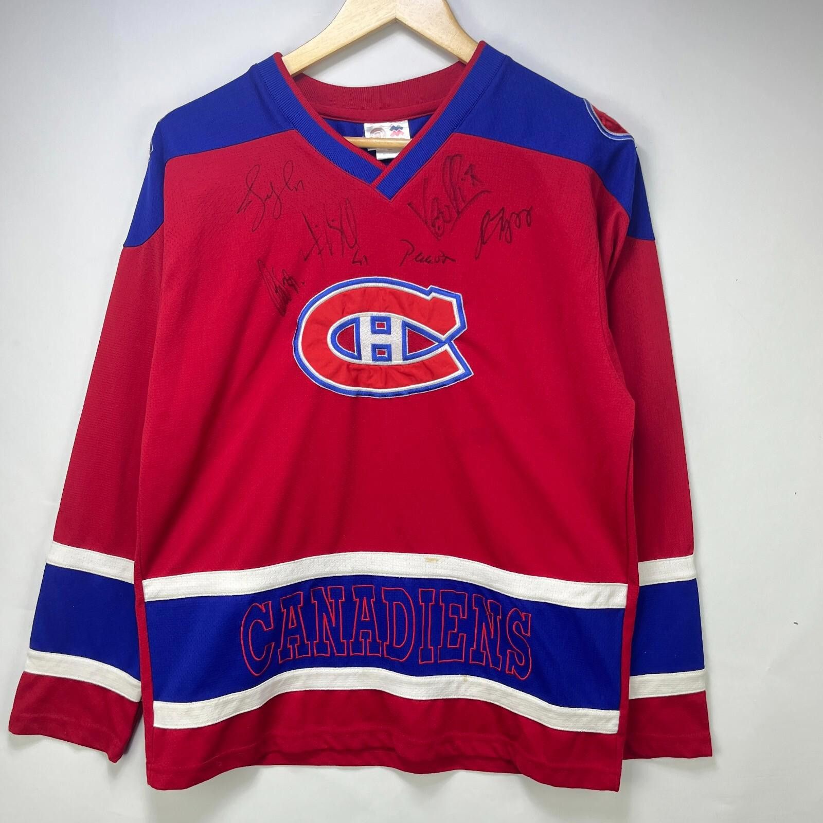 Other Vintage Montreal Canadiens Autographed Habs Jersey Youth XL Size ONE SIZE - 1 Thumbnail