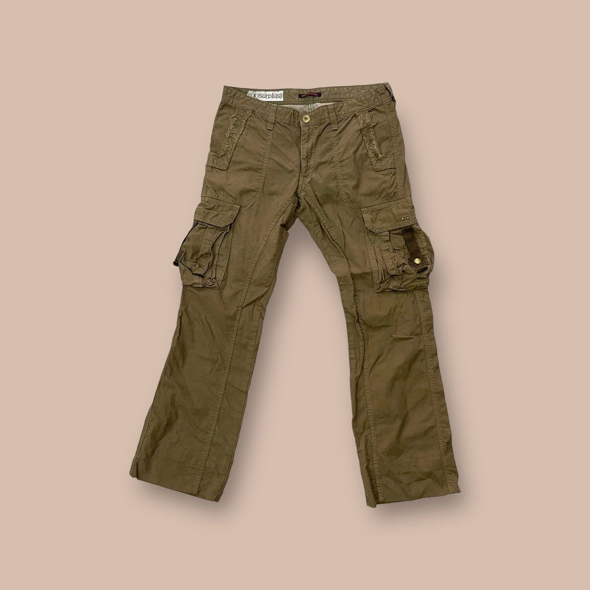 image of Military x Surplus Vintage Surplus Tactical 6 Pockets Cago Pant in Brown, Men's (Size 32)