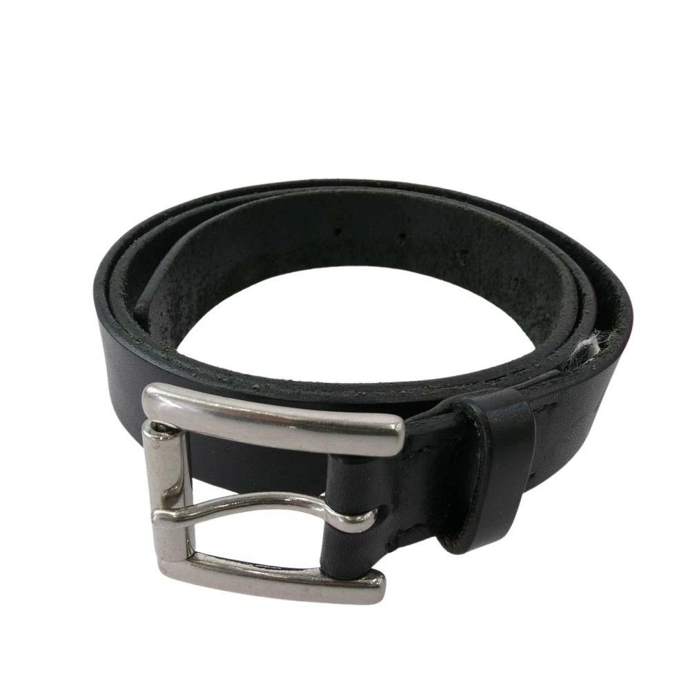 Yohji Yamamoto Yohji Yamamoto POUR HOMME Logo Embossed Cowhide Leather Belt Size 34 - 1 Thumbnail