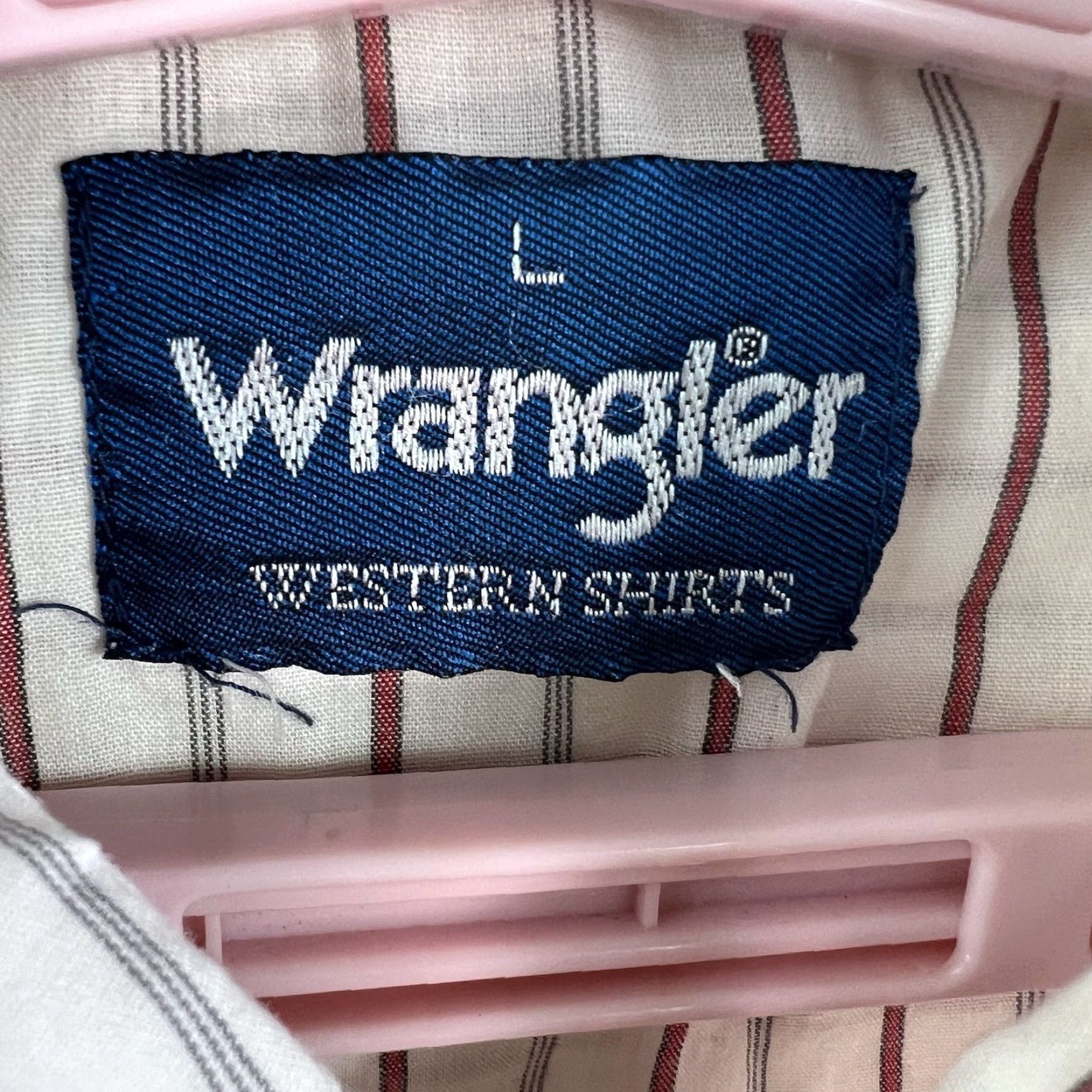 Wrangler VINTAGE Wrangler Western Pearlsnap Striped Shirt Mens L Long Sleeve Size US L / EU 52-54 / 3 - 5 Thumbnail
