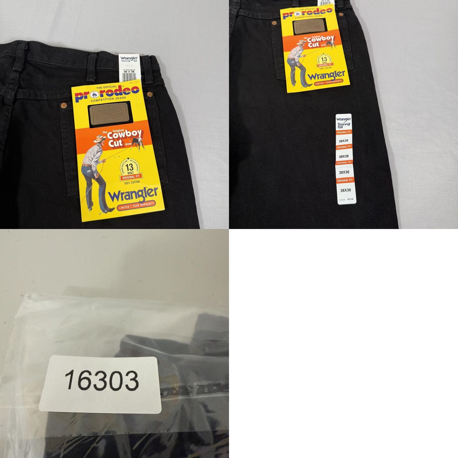 Wrangler Wrangler Jeans Men 38x36 Black 13MWZ Cowboy Cut Bootcut Denim Pants Western Cowboy Western Bootcut Size US 38 / EU 54 - 9 Thumbnail