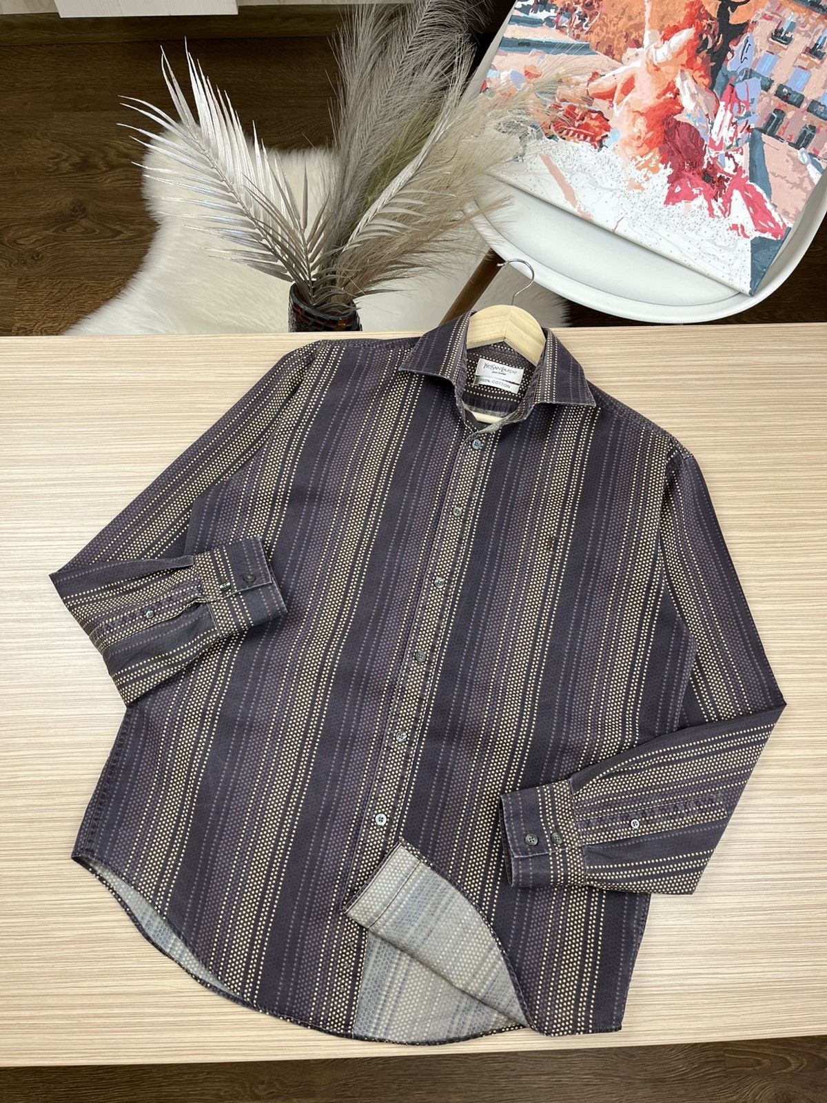 Vintage × Yves Saint Laurent Very crazy Vintage YSL Shirt Size US M / EU 48-50 / 2 - 1 Thumbnail
