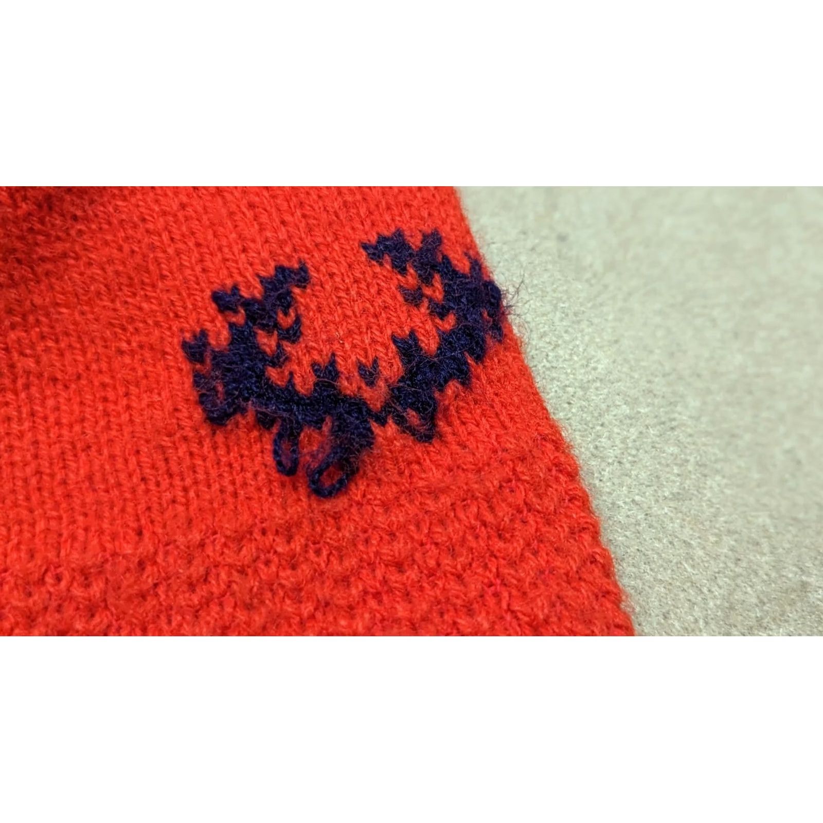 Fred Perry VINTAGE Fred Perry Beanie Hat One Size Red Wool Knit Pom Pom England Mens Women Unisex Adults Size ONE SIZE - 5 Thumbnail