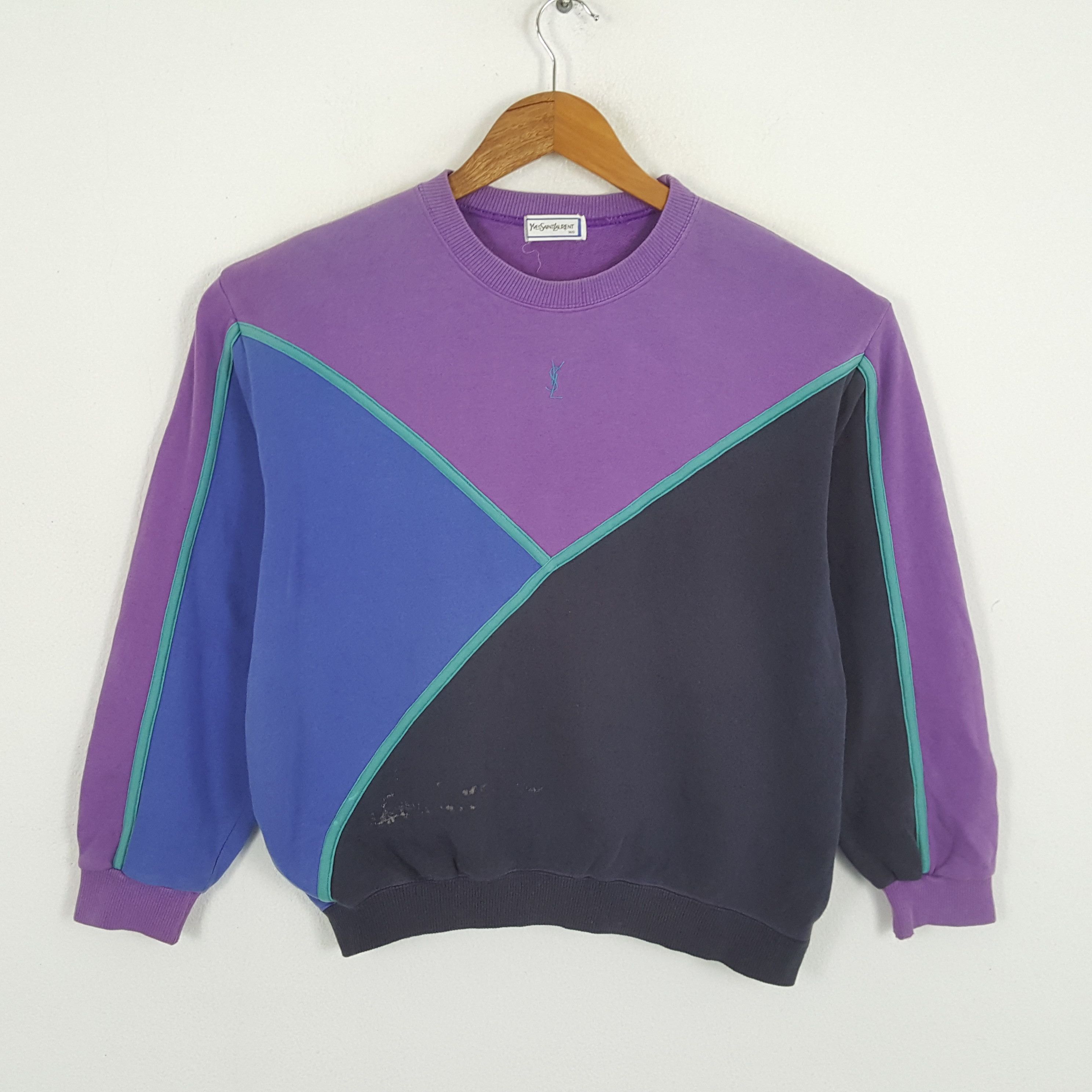 Vintage × Yves Saint Laurent Vintage YVES SAINT LAURENT Italian Fashion Brand Sweatshirts Size US L / EU 52-54 / 3 - 1 Thumbnail
