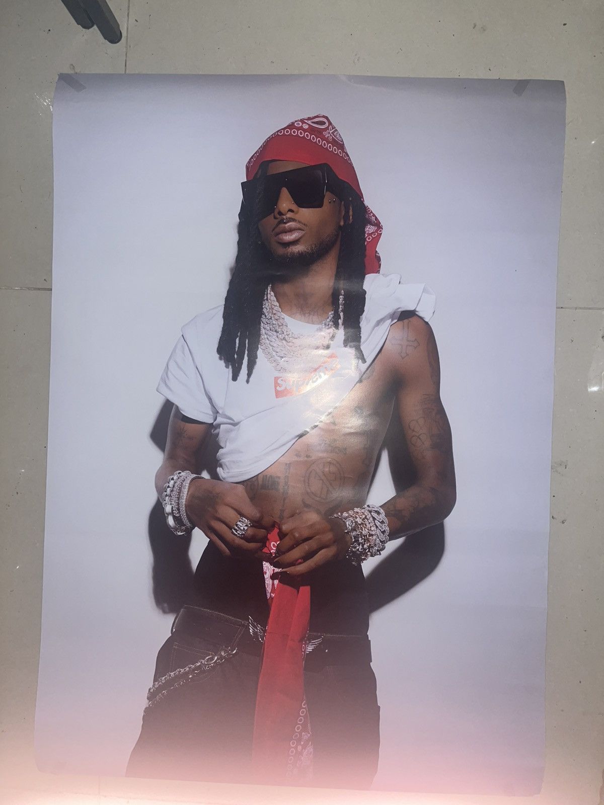 Supreme Playboi Carti X Supreme Poster (UNGLUED) Size ONE SIZE - 2 Thumbnail