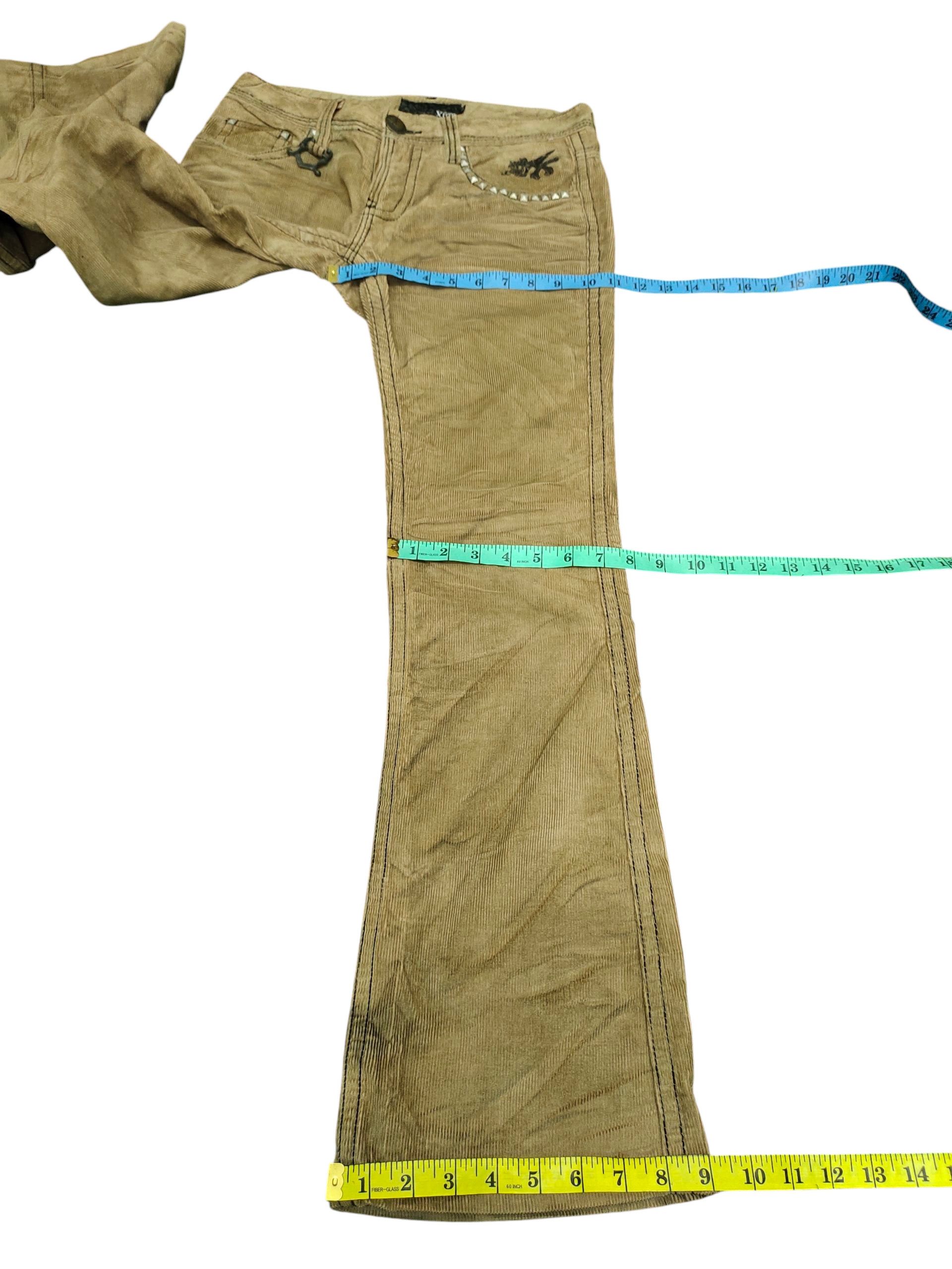 Tornado Mart Japanese Brand Xfrm Studded Corduroy Flare Denim Pants Size US 29 - 19 Thumbnail