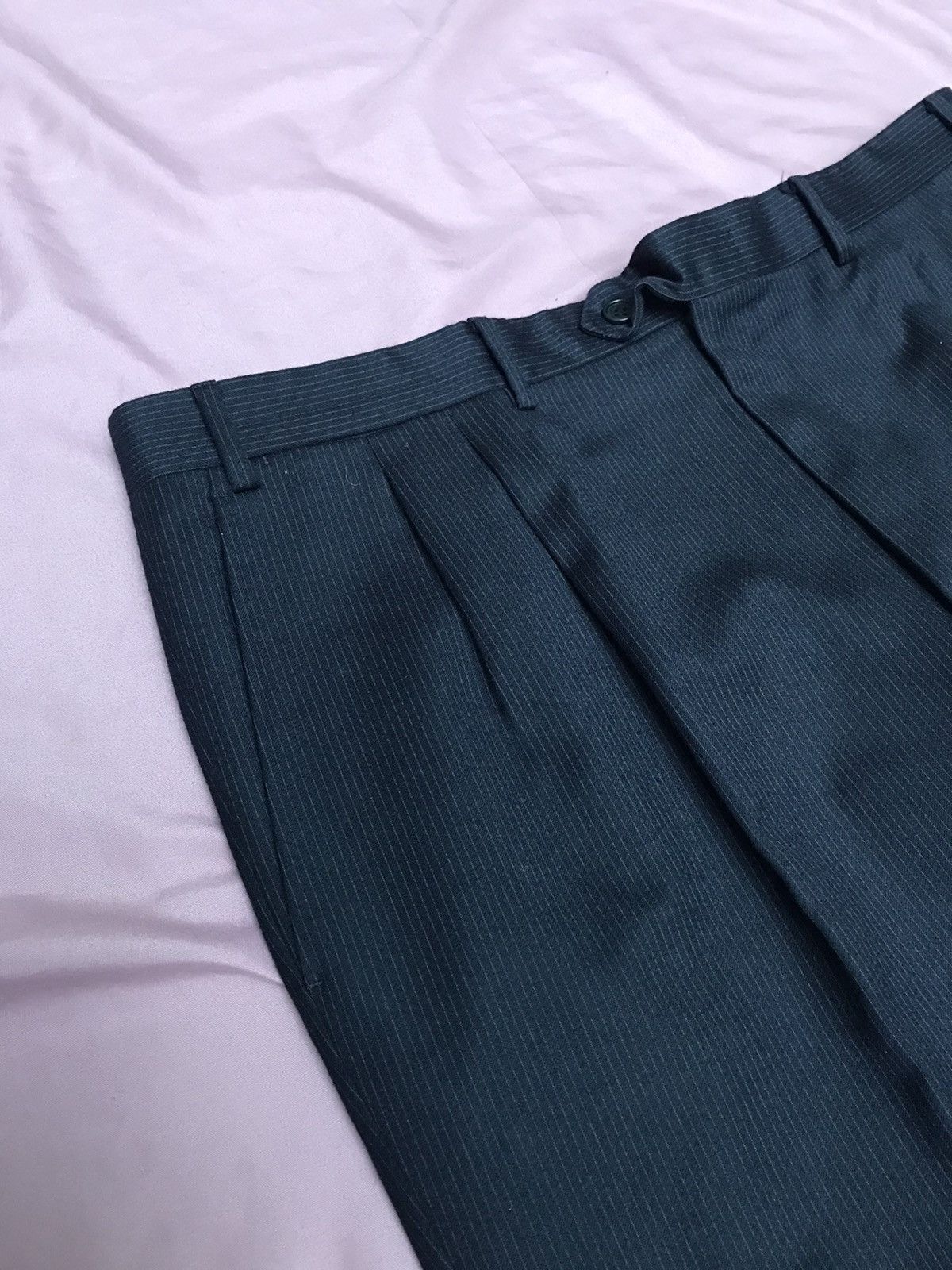 Canali CANALI HIGH WAISTED PLEATED TROUSER, DENCE WOOL FLANNEL Size 42R - 3 Thumbnail