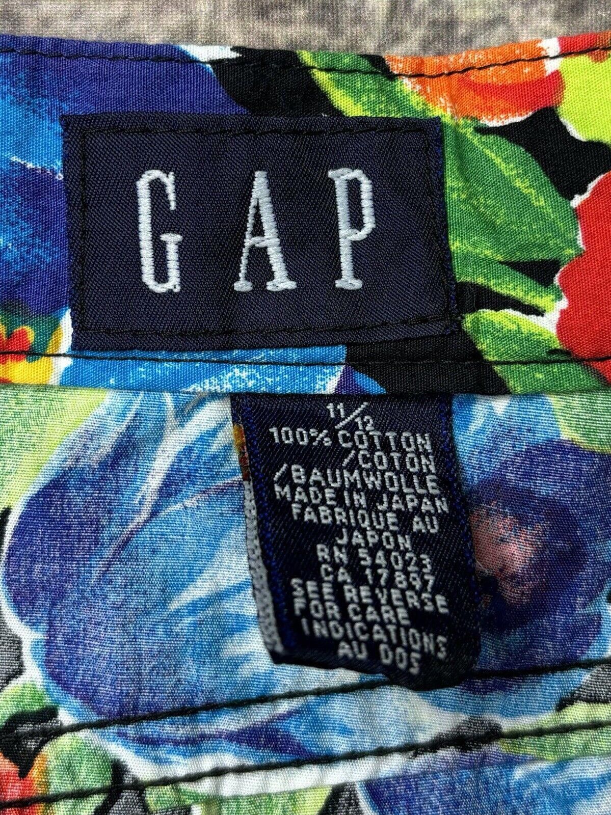 Gap VTG GAP Pants Womens 11/12 Floral Abstract Cotton Japan Made Size 34" / US 12 / IT 48 - 2 Thumbnail