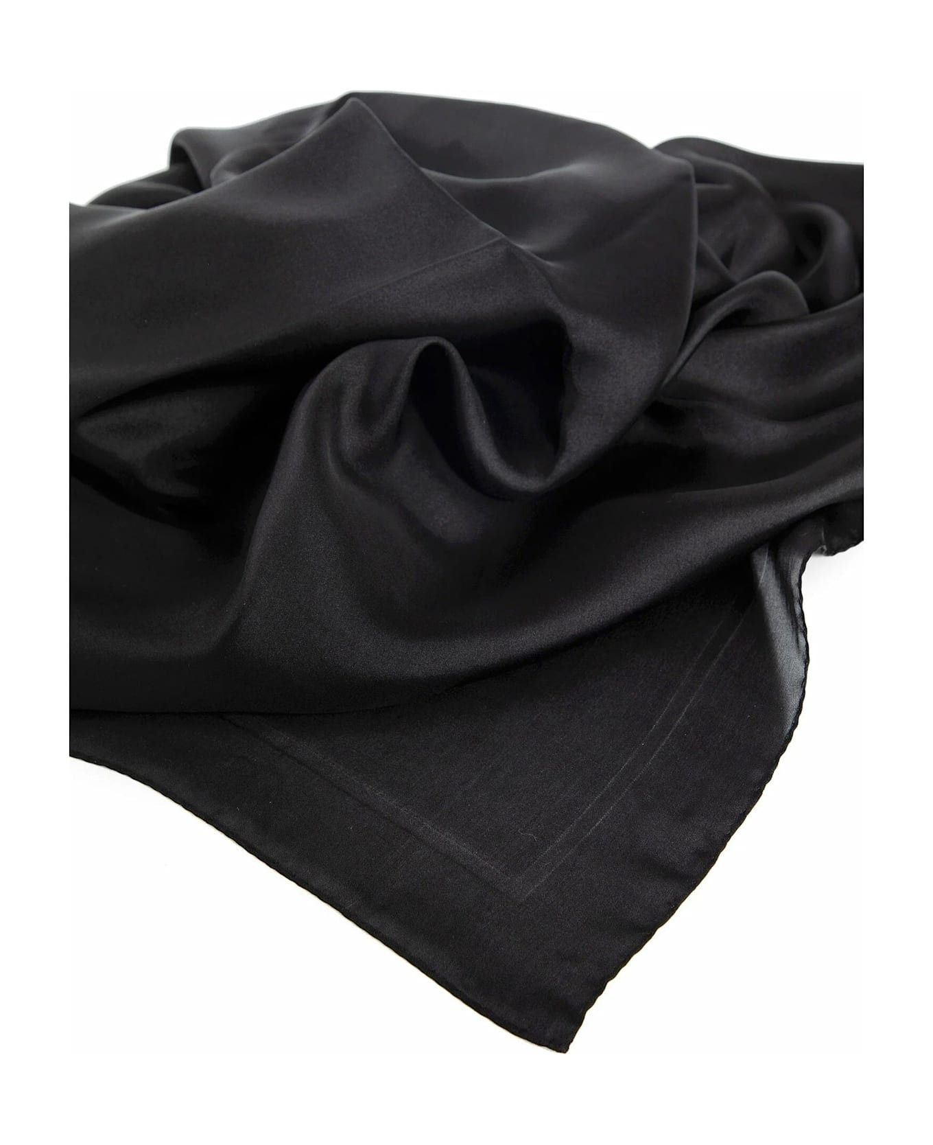 Saint Laurent Paris oc11z0126 785103 Size: OS / Grand Carre Scarve in Black Size ONE SIZE - 3 Thumbnail