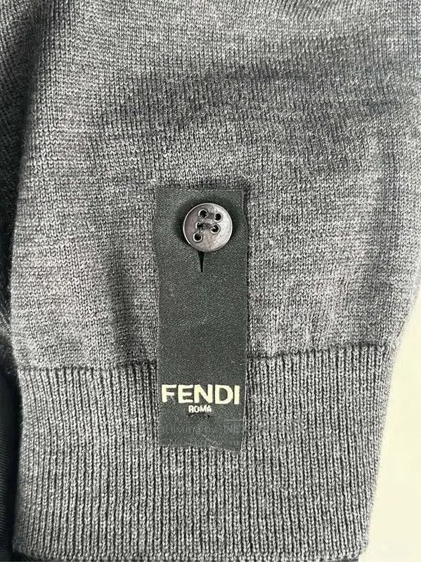 Fendi Fendi Gray Wool Men's Knit Sweater . Size US M / EU 48-50 / 2 - 6 Thumbnail