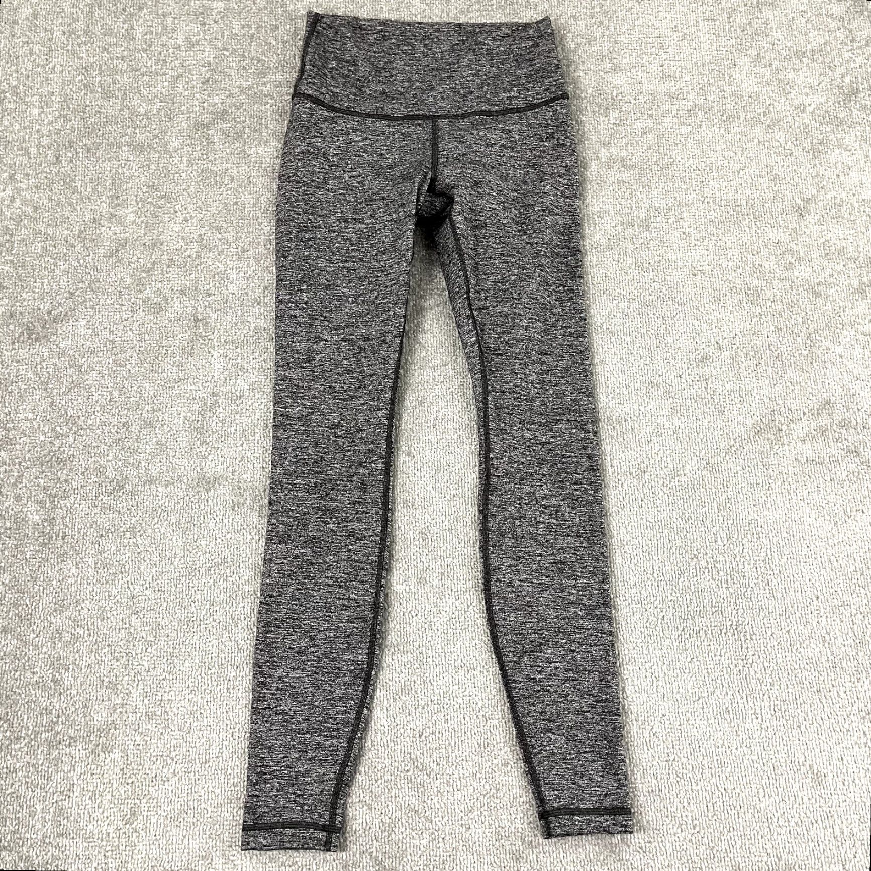 Lululemon LULULEMON Wunder Under Tights Womens Size 6 Ankle Heathered Black Yoga Gym Leggings Size 28" / US 6 / IT 42 - 4 Thumbnail
