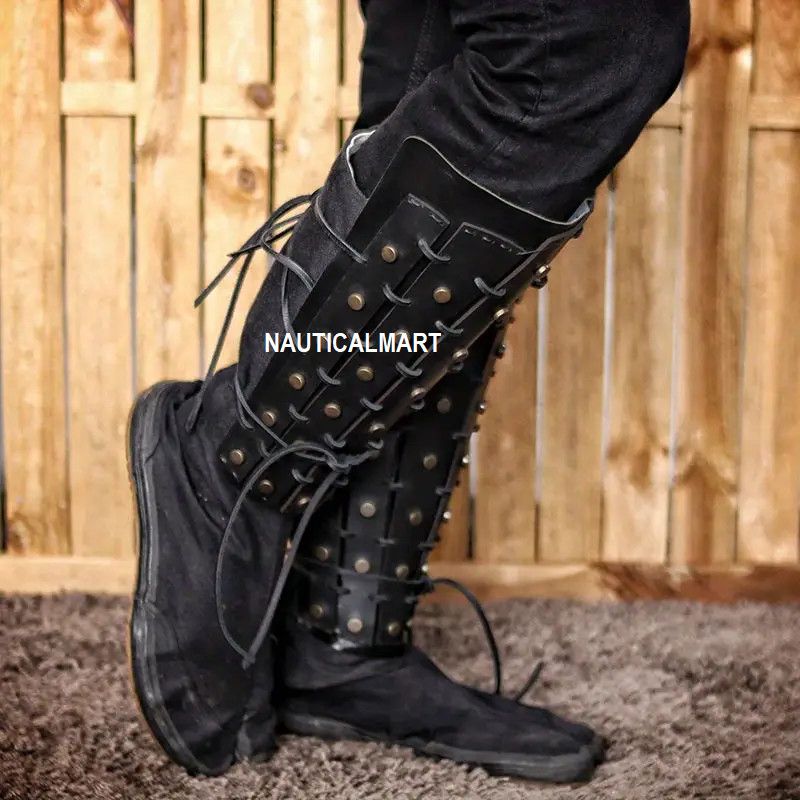Other Viking Pirate Faux Leather Rivet Strap Adjustable Shoes Size ONE SIZE - 4 Thumbnail