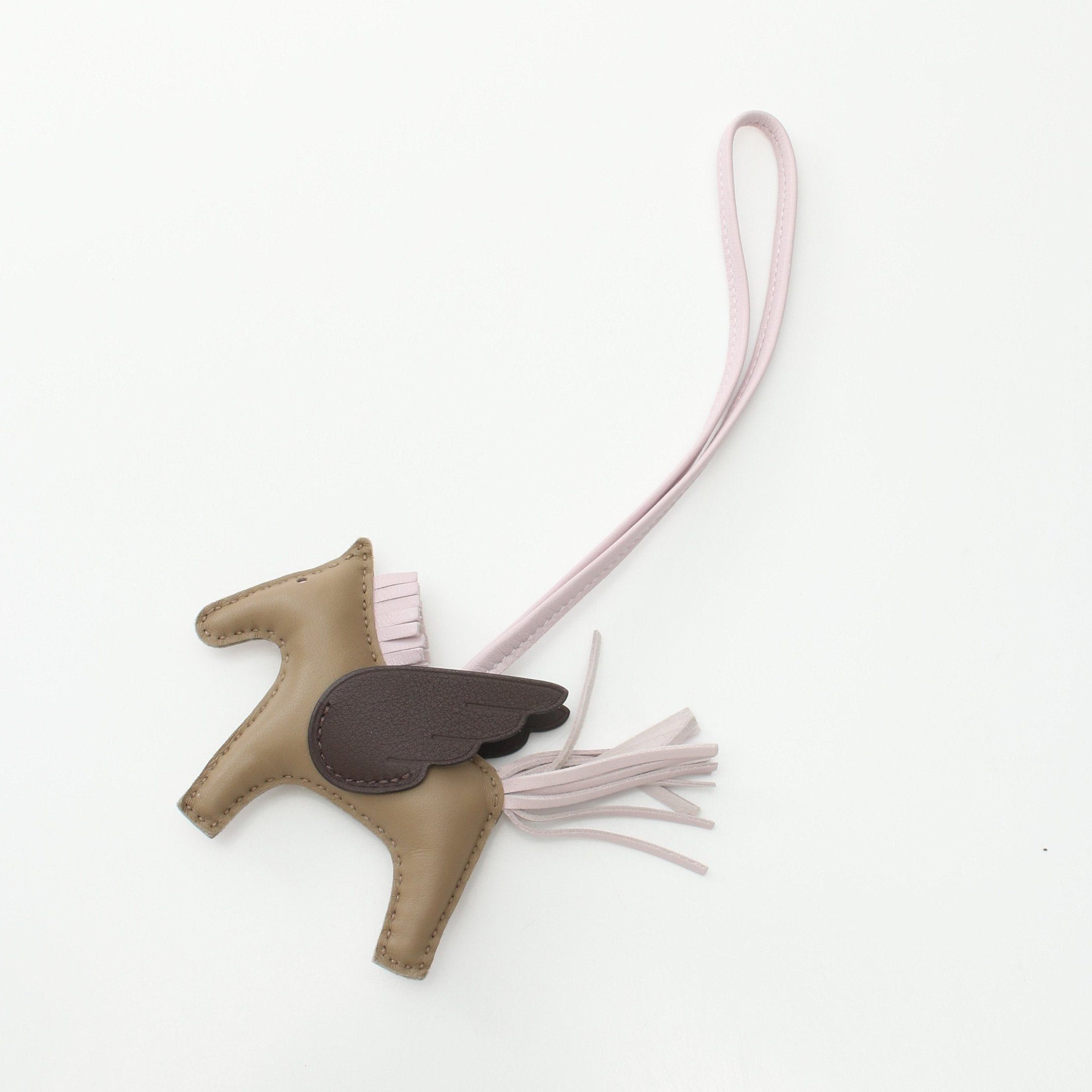Hermes Hermes Rodeo Pegasus Pm Beige Mamalfa Mauve Pail Mocha Bag Charm Aagneau Veau Swift Gray Brown Dark Light Purple B Stamp Size ONE SIZE - 1 Thumbnail