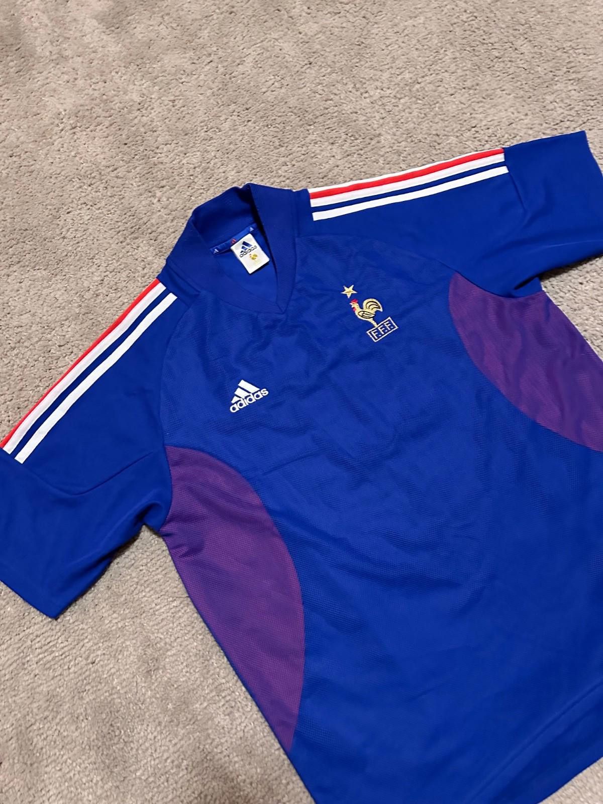 Adidas FRANCE NATIONAL TEAM 2002/2003 HOME FOOTBALL SHIRT ADIDAS Size US L / EU 52-54 / 3 - 3 Thumbnail