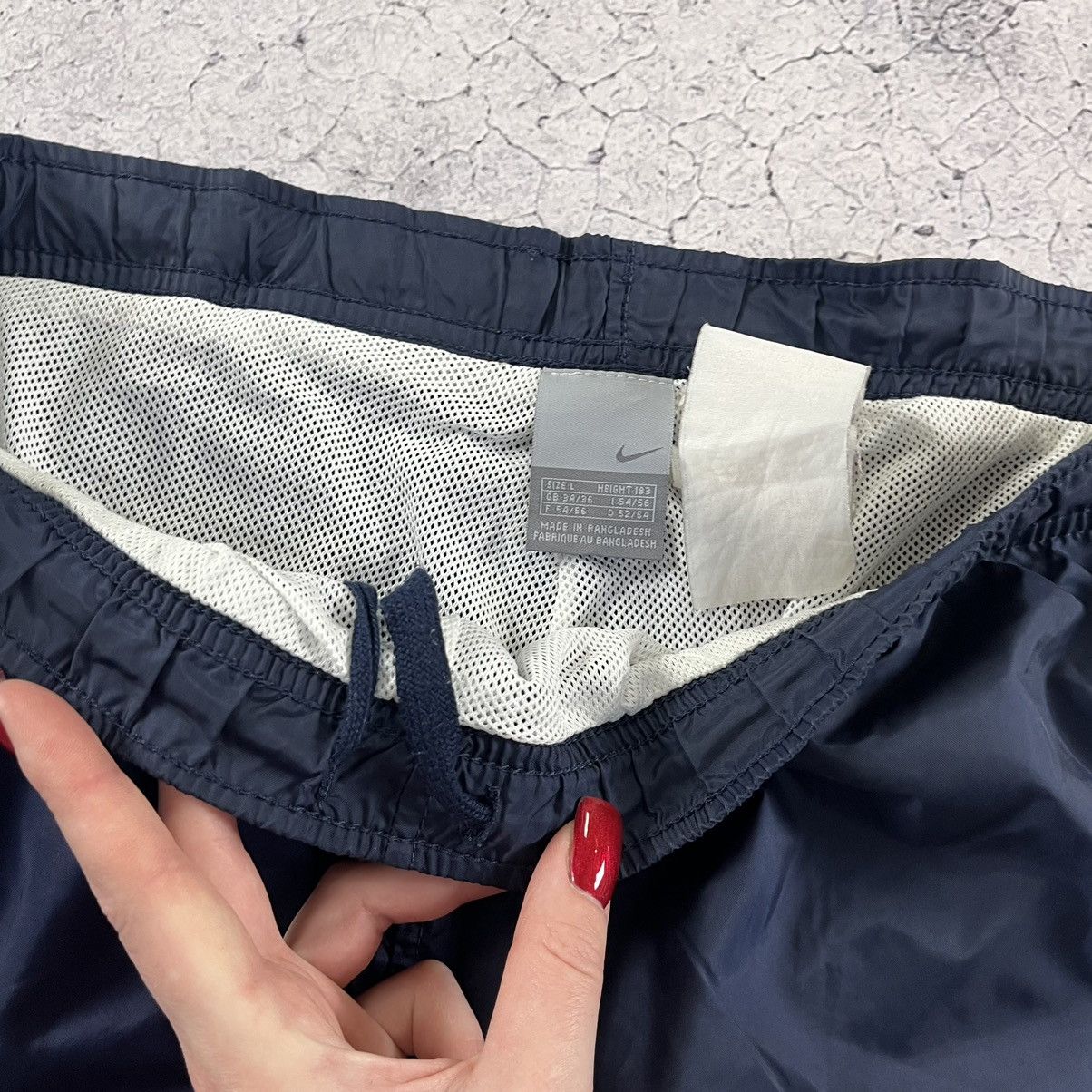 Nike × Vintage Nike Vintage Track Pants Nylon Y2K Drill Streetwear Swoosh Size US 34 / EU 50 - 11 Thumbnail