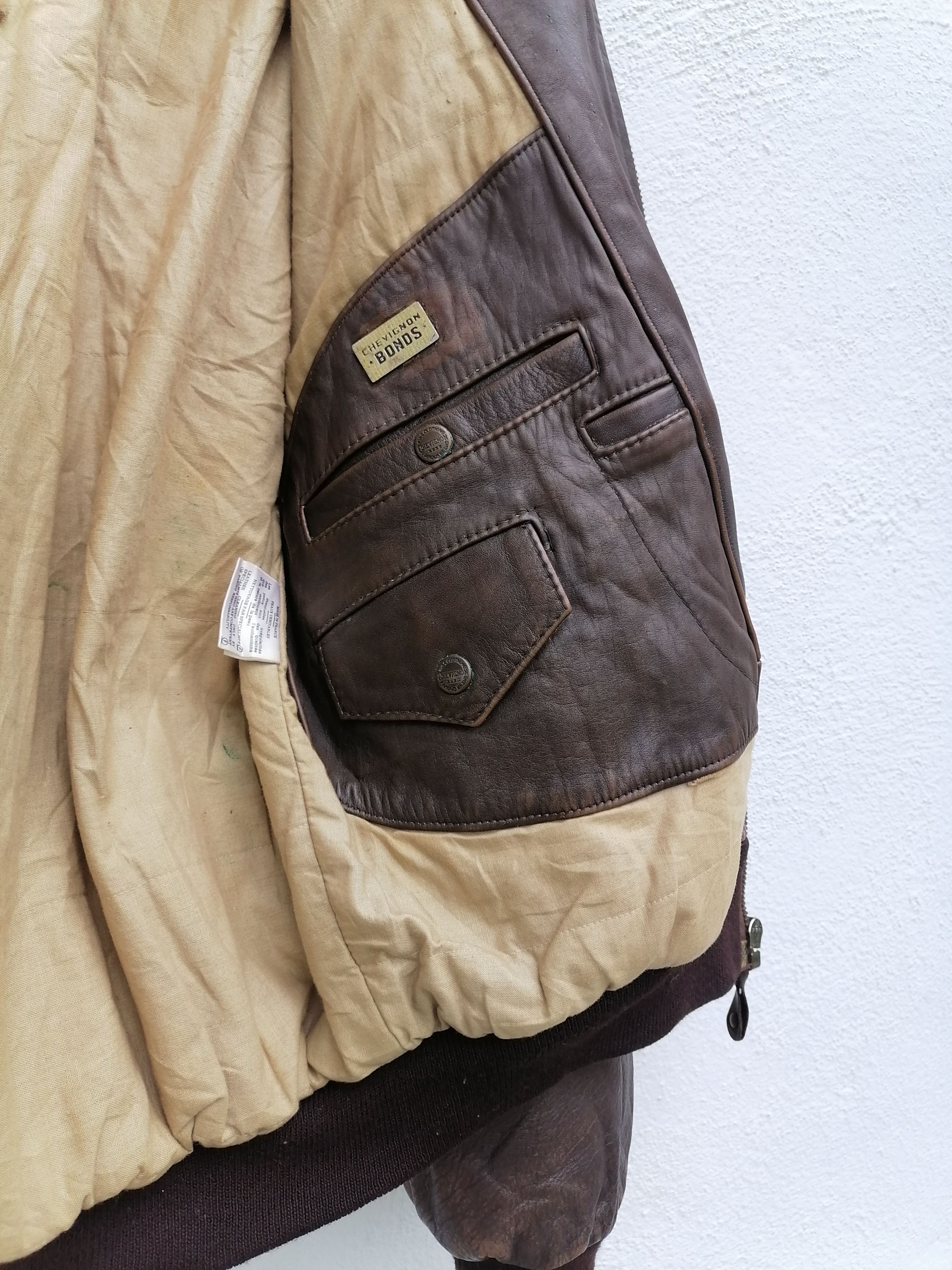 Chevignon Vintage Chevignon G-1 Leather Bomber Jackets Size US M / EU 48-50 / 2 - 8 Thumbnail