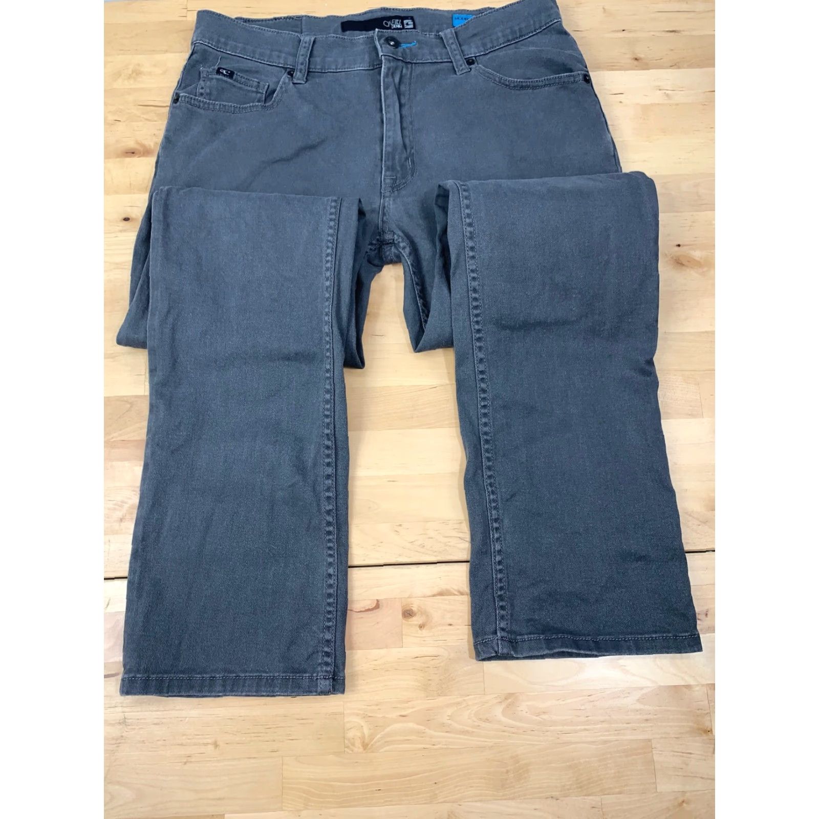 O'Neill O'Neill Jeans Modern Fit Straight Leg Gray Mens Size 30 Regular Inseam 30 in Cotton Denim Blended Distress #2398 Size US 30 / EU 46 - 3 Thumbnail