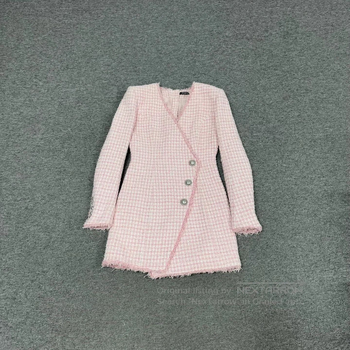 Balmain Balmain Pink Tweed Blazer Dress. Size S / US 4 / IT 40 - 2 Thumbnail