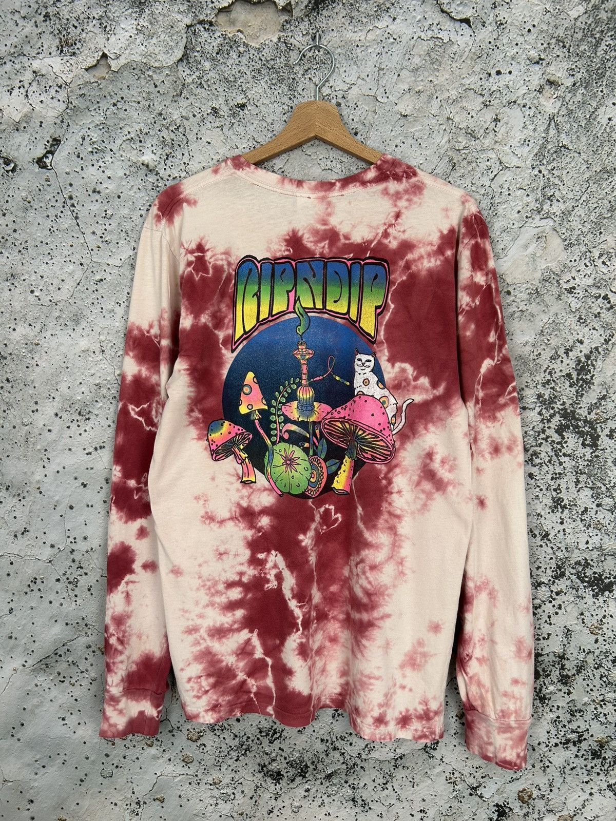 RIPNDIP RIPNDIP Tie Dye Longsleeve Mushroom Streetwear Skate Hype Size US M / EU 48-50 / 2 - 1 Thumbnail
