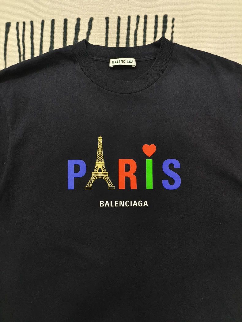 Balenciaga Balenciaga Monogrammed logo printed black short sleeves 250 Size US L / EU 52-54 / 3 - 3 Thumbnail