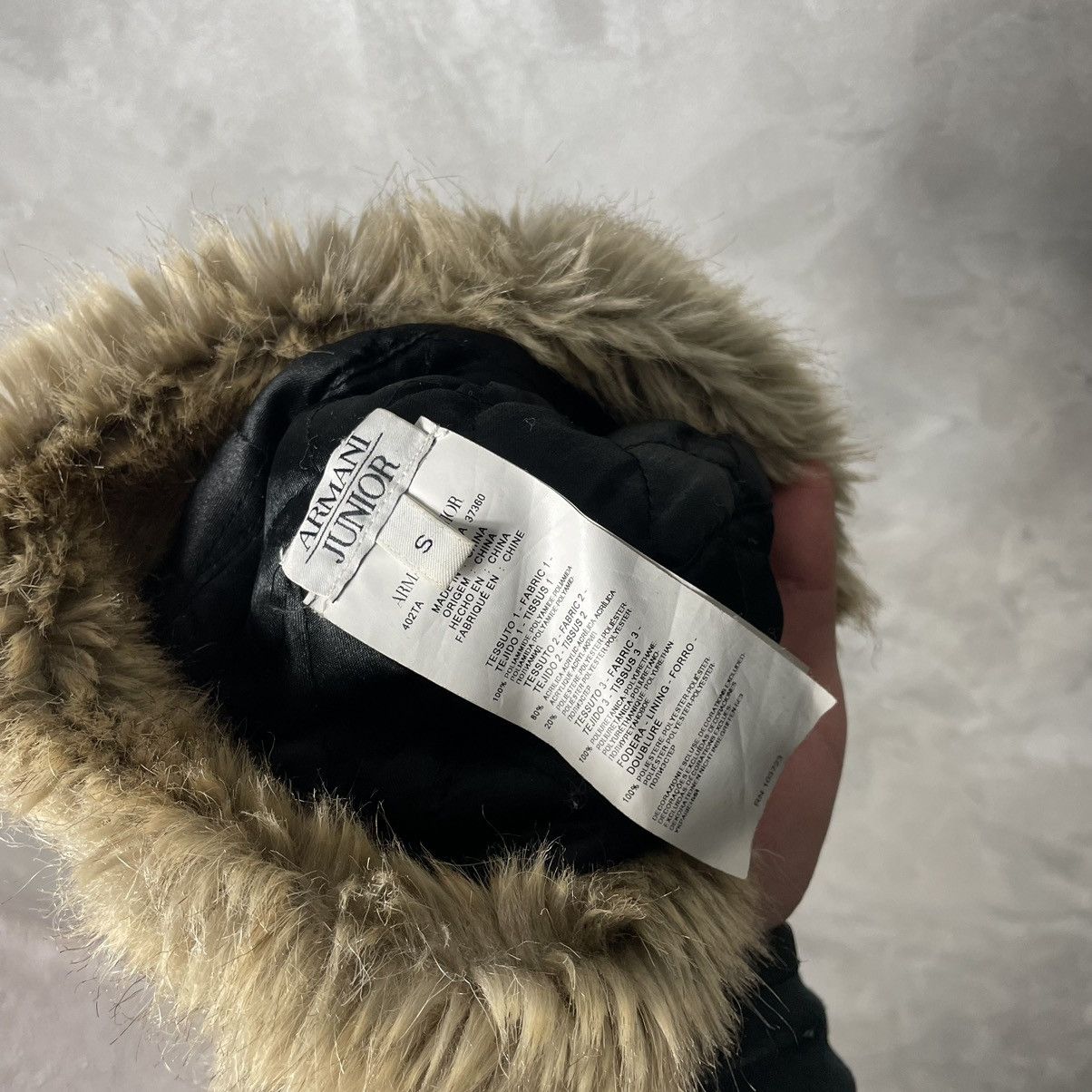 Armani × Vintage Vintage Armani Jeans Monogram Big Logo Fur Trapper Hat Size ONE SIZE - 10 Thumbnail