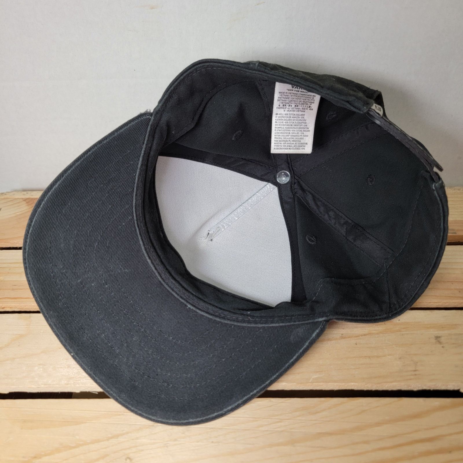 Vans VANS Black Snapback Unisex Cap w/ Checkered Logo Size ONE SIZE - 6 Thumbnail