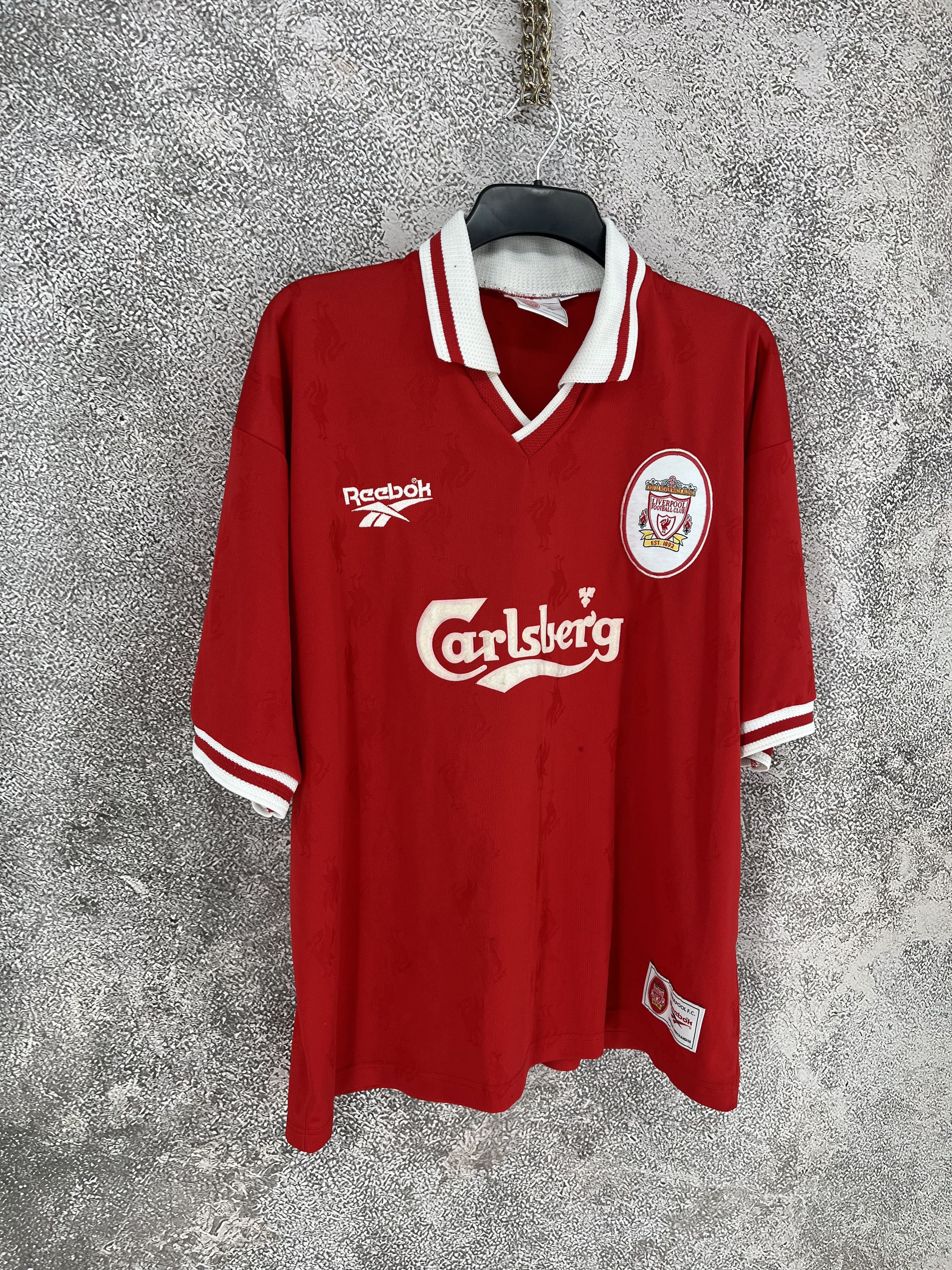 Reebok Liverpool FC 96/98 Home Jersey Reebok Carlsberg #10 UK Size US M / EU 48-50 / 2 - 2 Thumbnail
