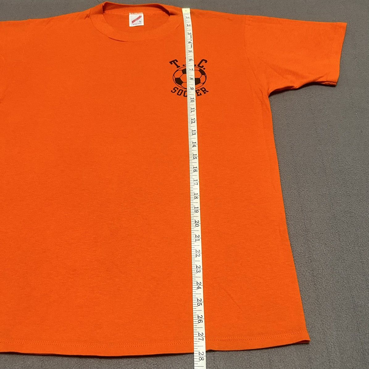 Jerzees × Vintage Vintage Jerzees #1 TRC Soccer Orange T-Shirt Made In USA L Size US L / EU 52-54 / 3 - 6 Thumbnail