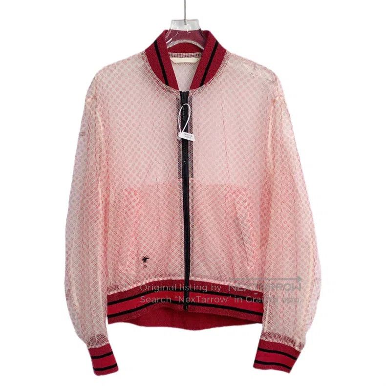 Dior Dior Light pink bee embroidery hollow stand-up collar zipp Size XS / US 0-2 / IT 36-38 - 1 Thumbnail