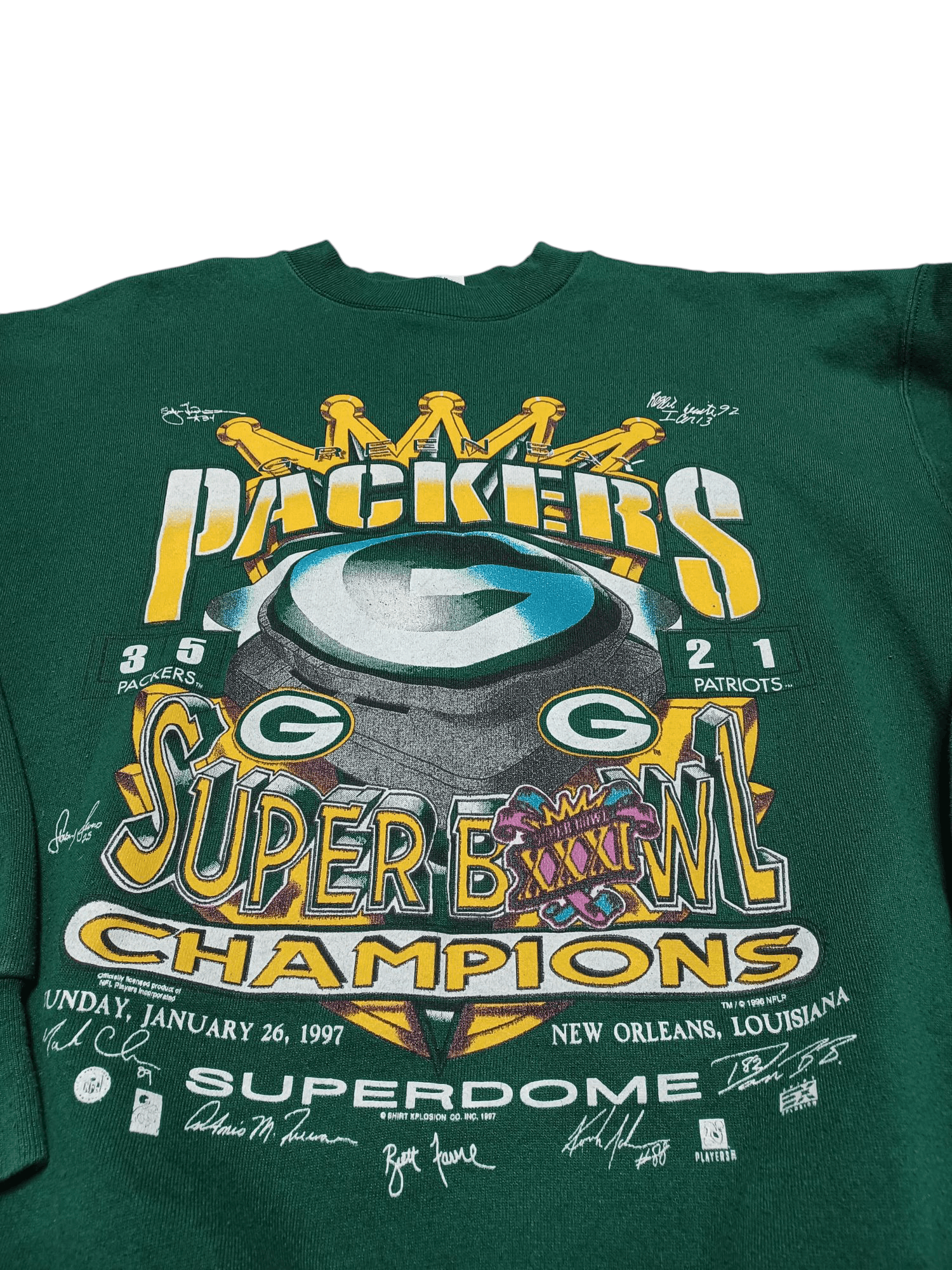 Hanes SUPERBOWL 1997 PACKERS MADE IN USA VINTAGE HANES SWEATSHIRT Size US L / EU 52-54 / 3 - 2 Thumbnail