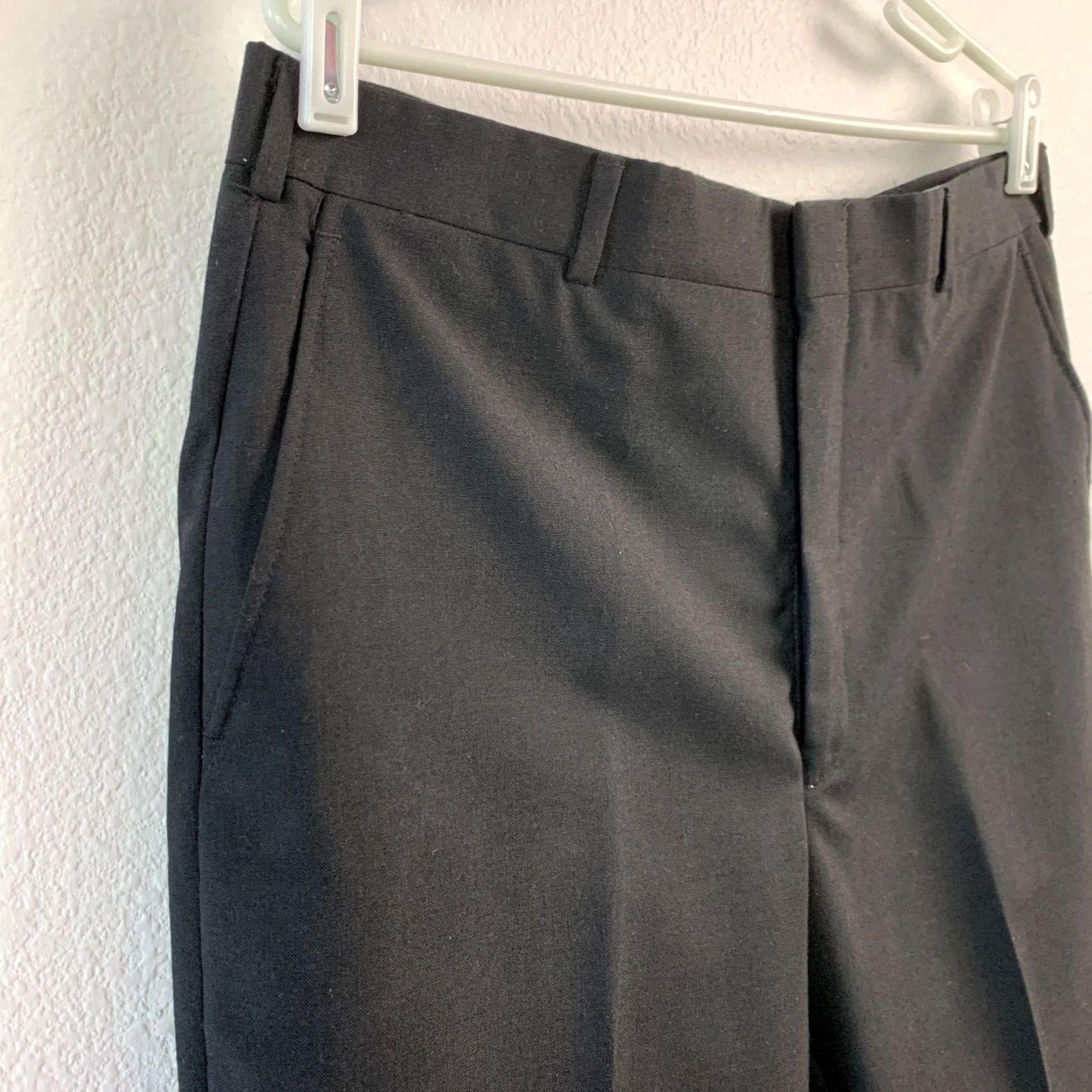 Stafford VINTAGE Stafford Black Worsted Wool Blend Dress Pants Mens 36 Regular 34x33 Tailored 1990s Wool Blend Black Mens Shoes? Size US 34 / EU 50 - 2 Thumbnail