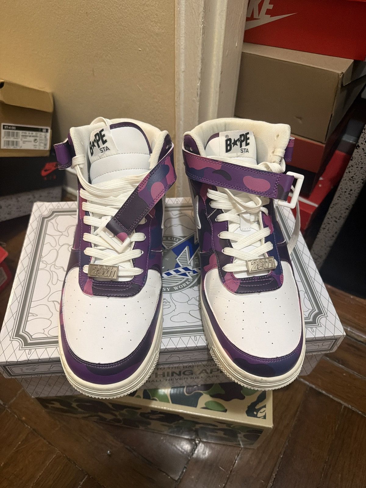 Bape Bape purple camo bapesta Size US 11 / EU 44 - 3 Thumbnail