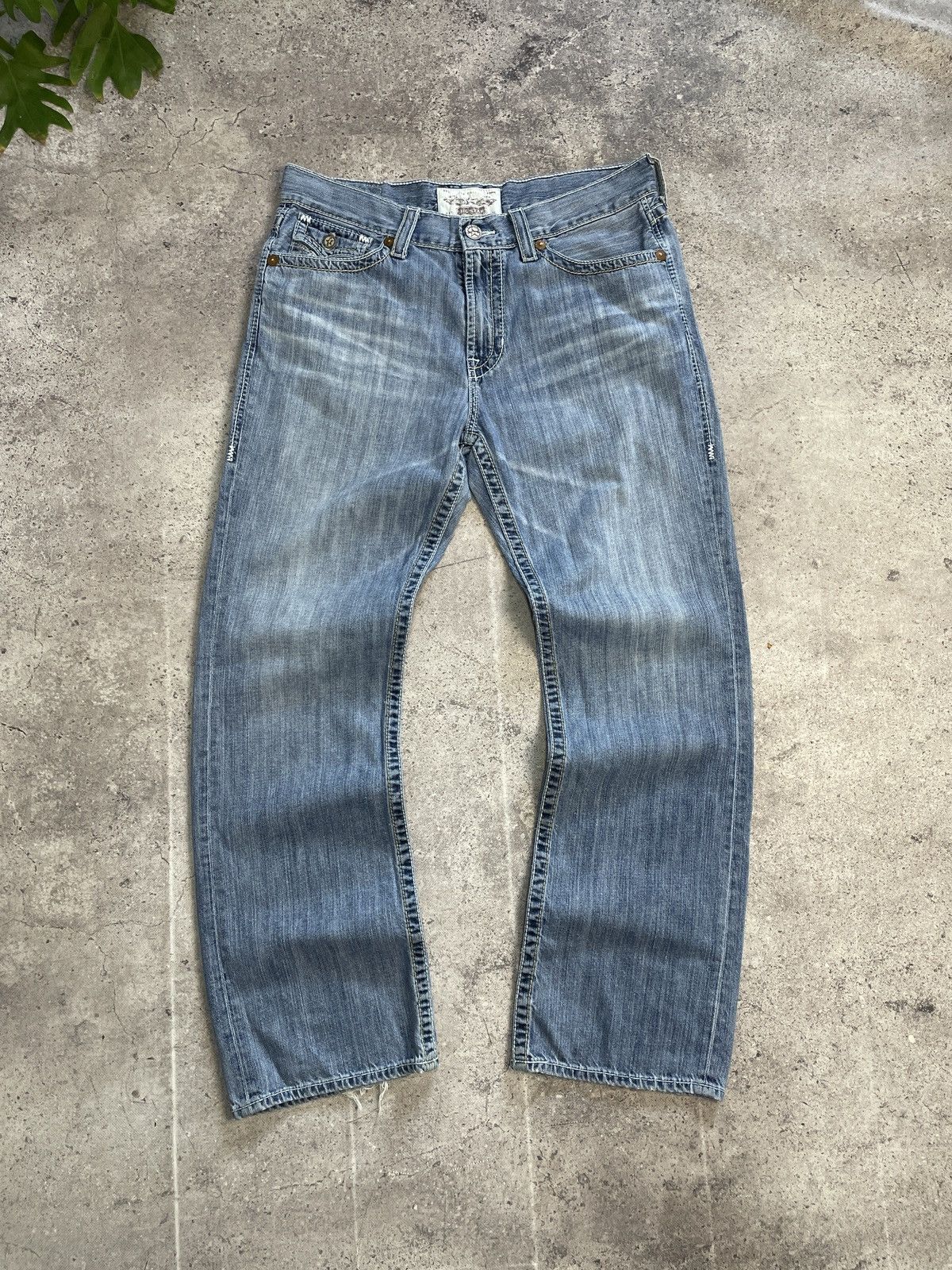 True Religion Vintage Y2K Big Star Like True Religion Y2K Distressed Jeans Size US 36 / EU 52 - 10 Thumbnail