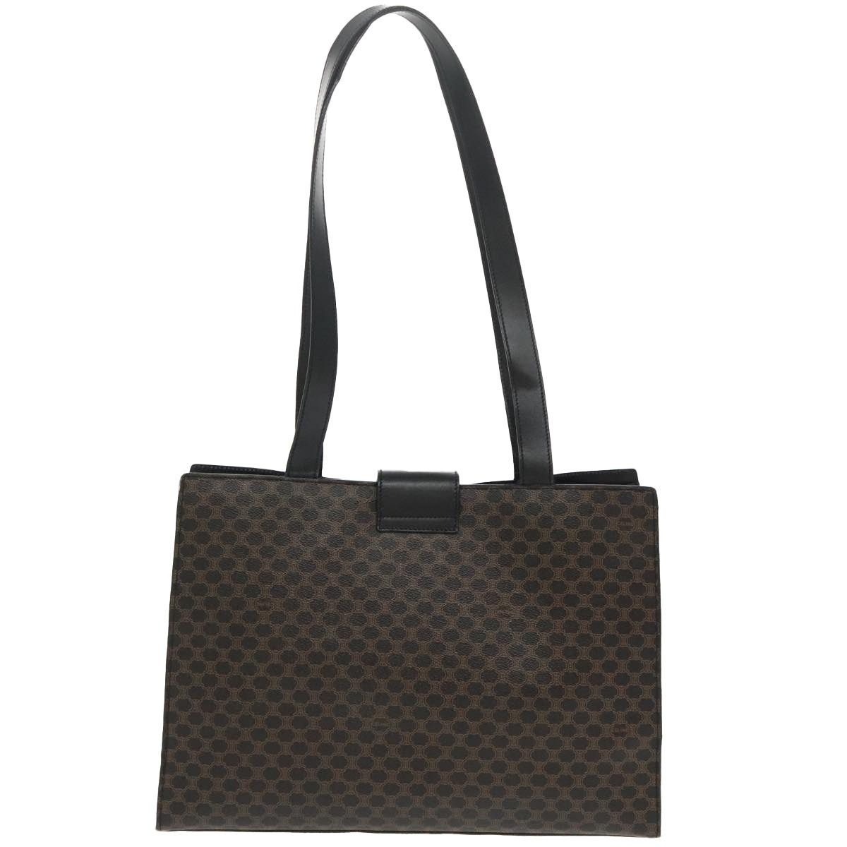 Celine CELINE Macadam Canvas Shoulder Bag Pvc Leather Black Gold Size ONE SIZE - 2 Thumbnail