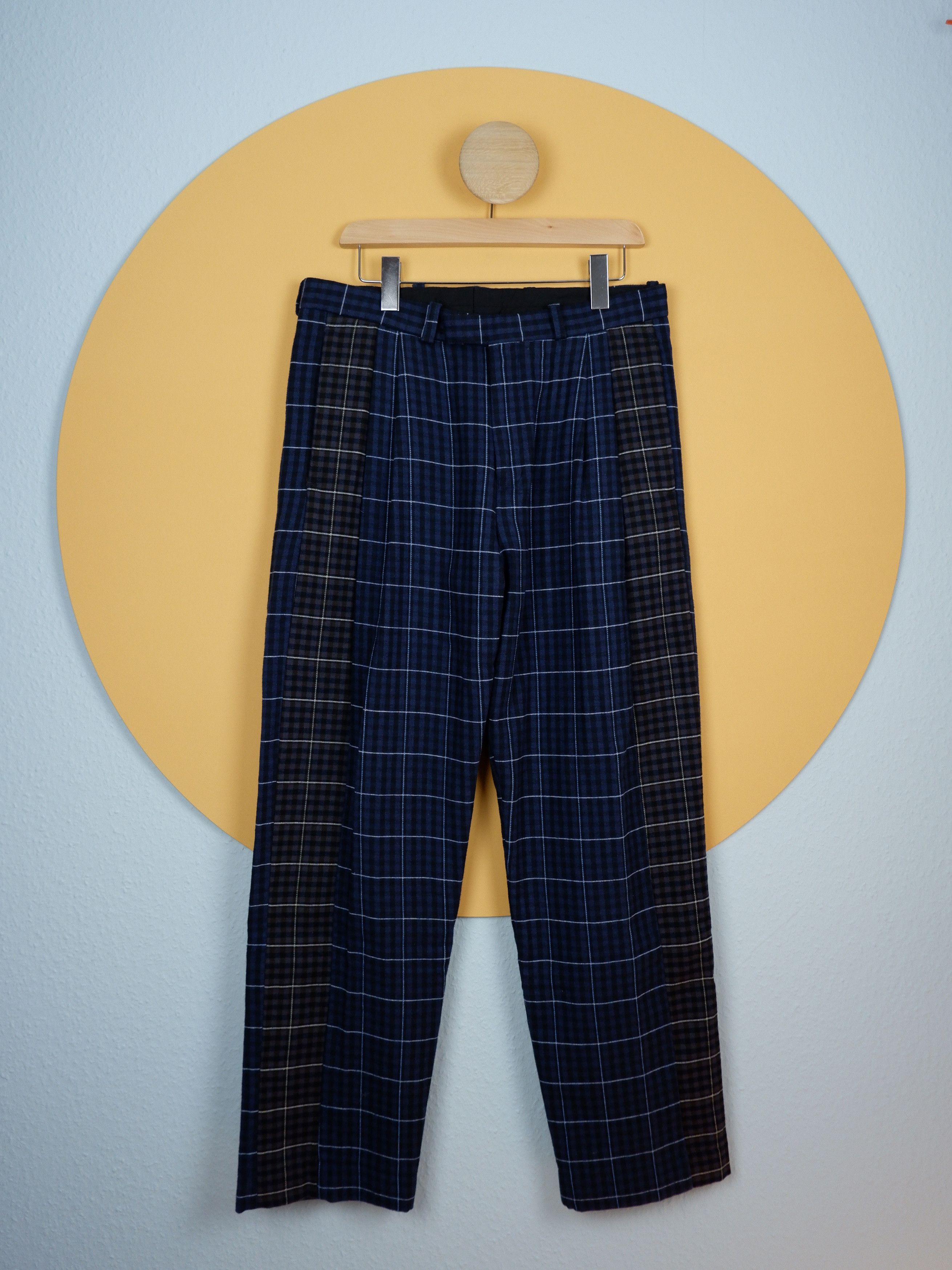 image of Stephan Schneider Checked Flannel Pants in Blue, Men's (Size 32)